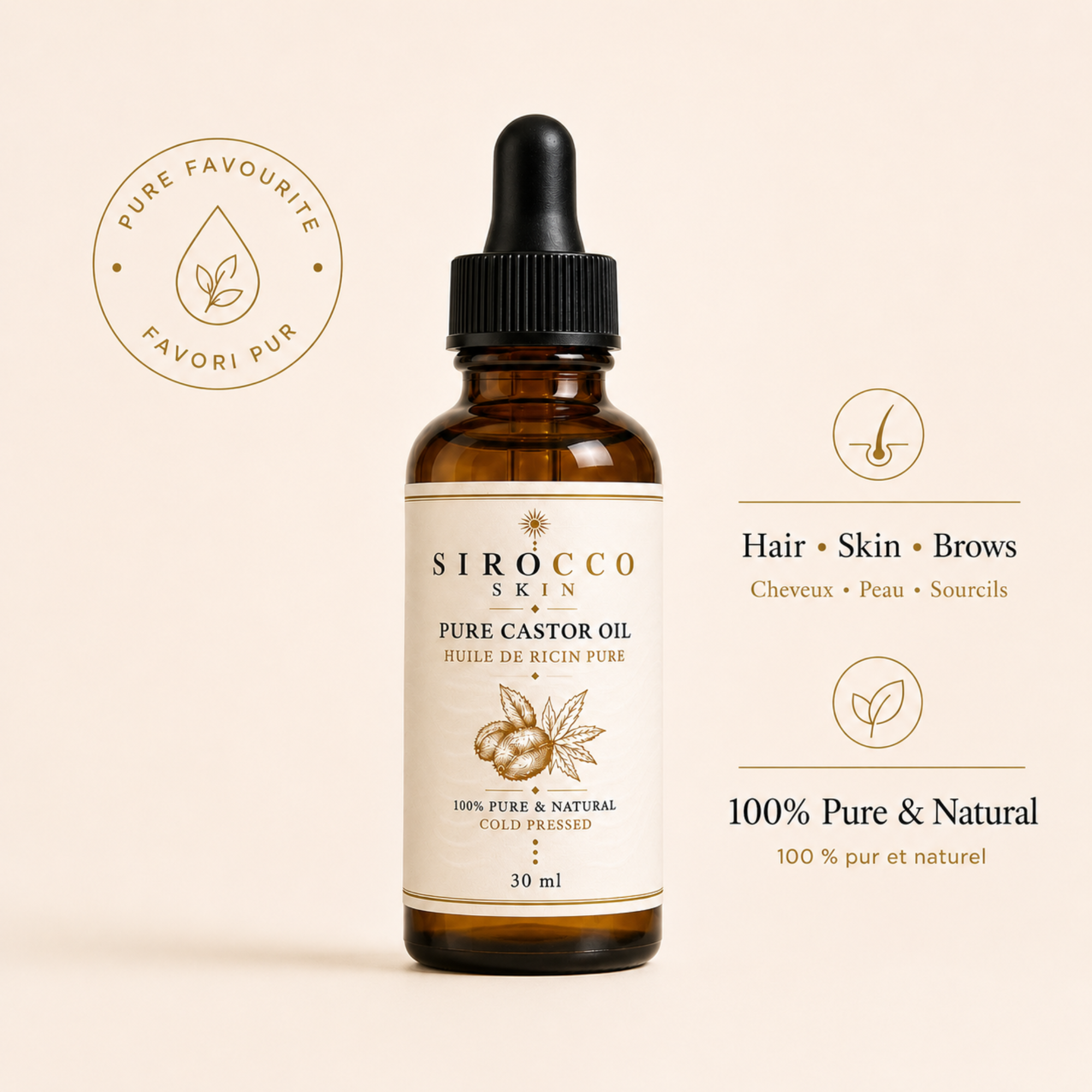 Pure Castor Oil – Hair, Skin, Nails & Cuticles
