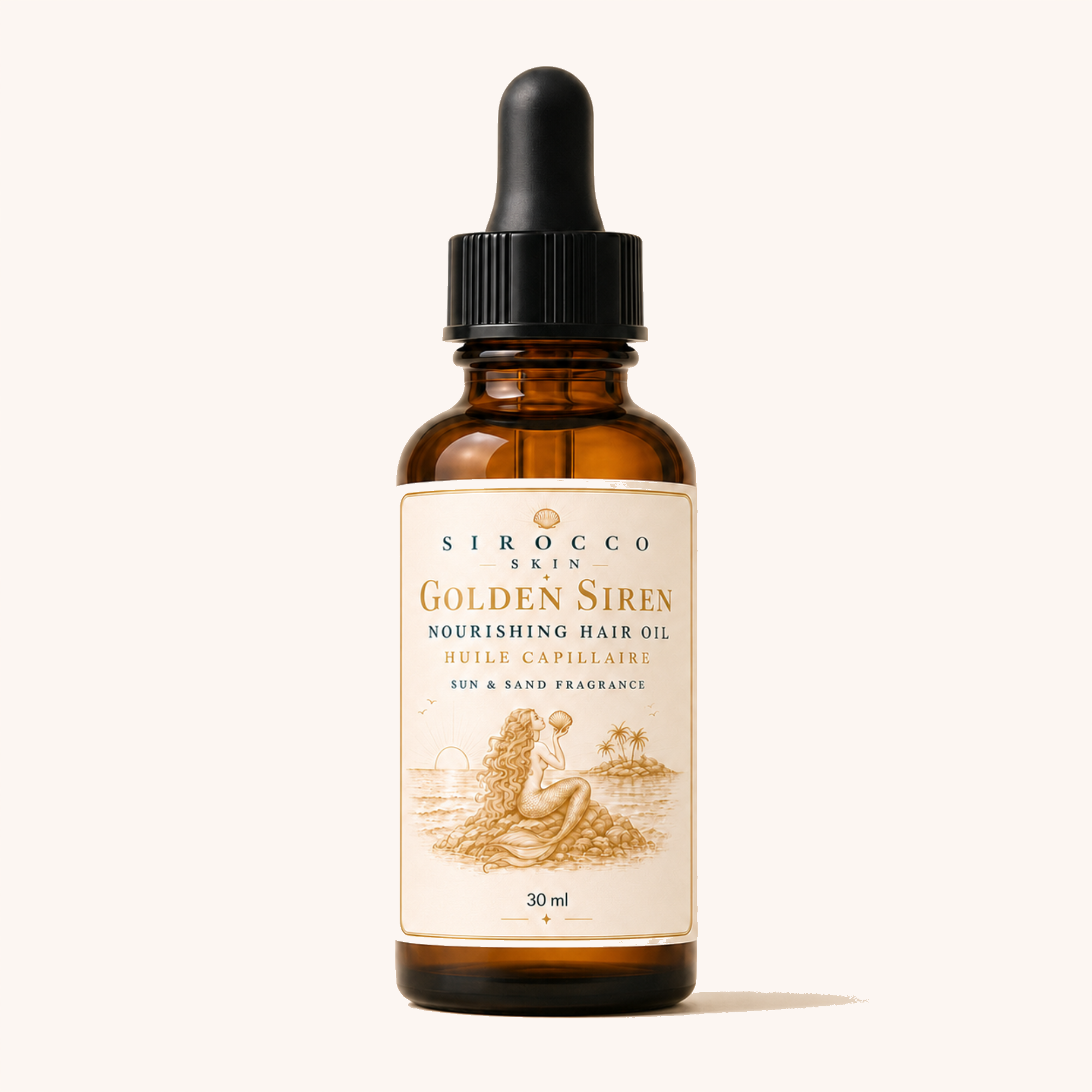 Golden Siren Nourishing Hair Oil – Sun & Sand Scent