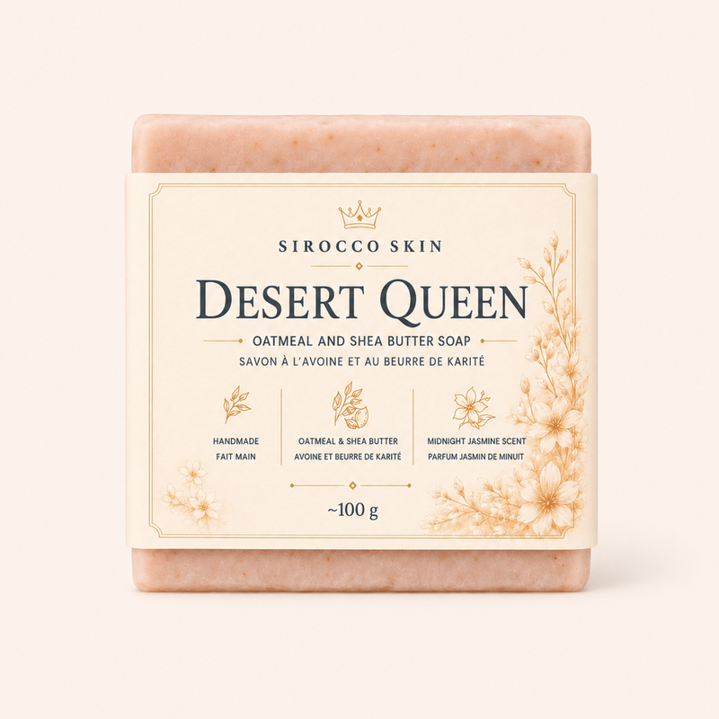 Desert Queen Oatmeal & Shea Butter Soap – Midnight Jasmine Scent