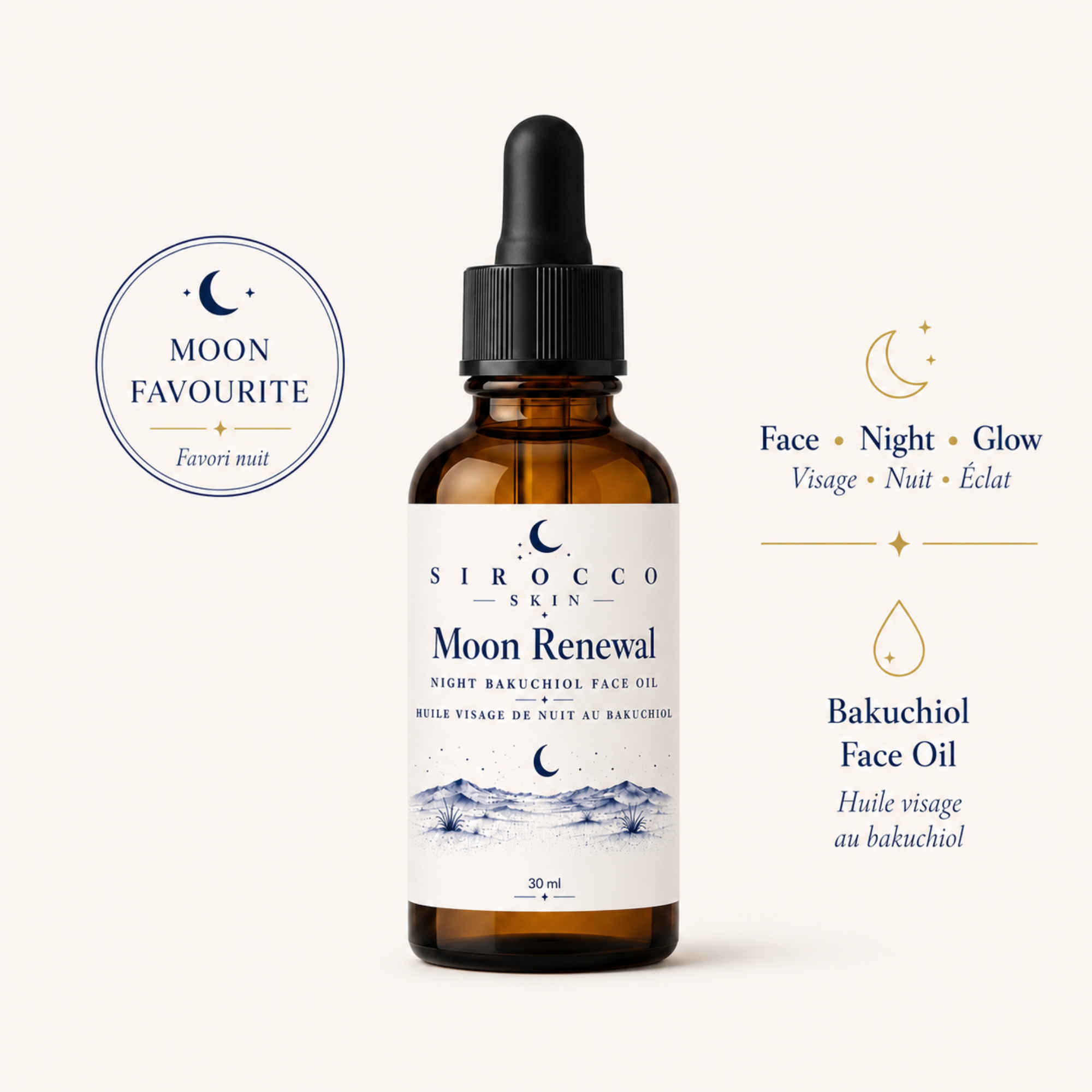 Moon Renewal – Night Bakuchiol Face Oil