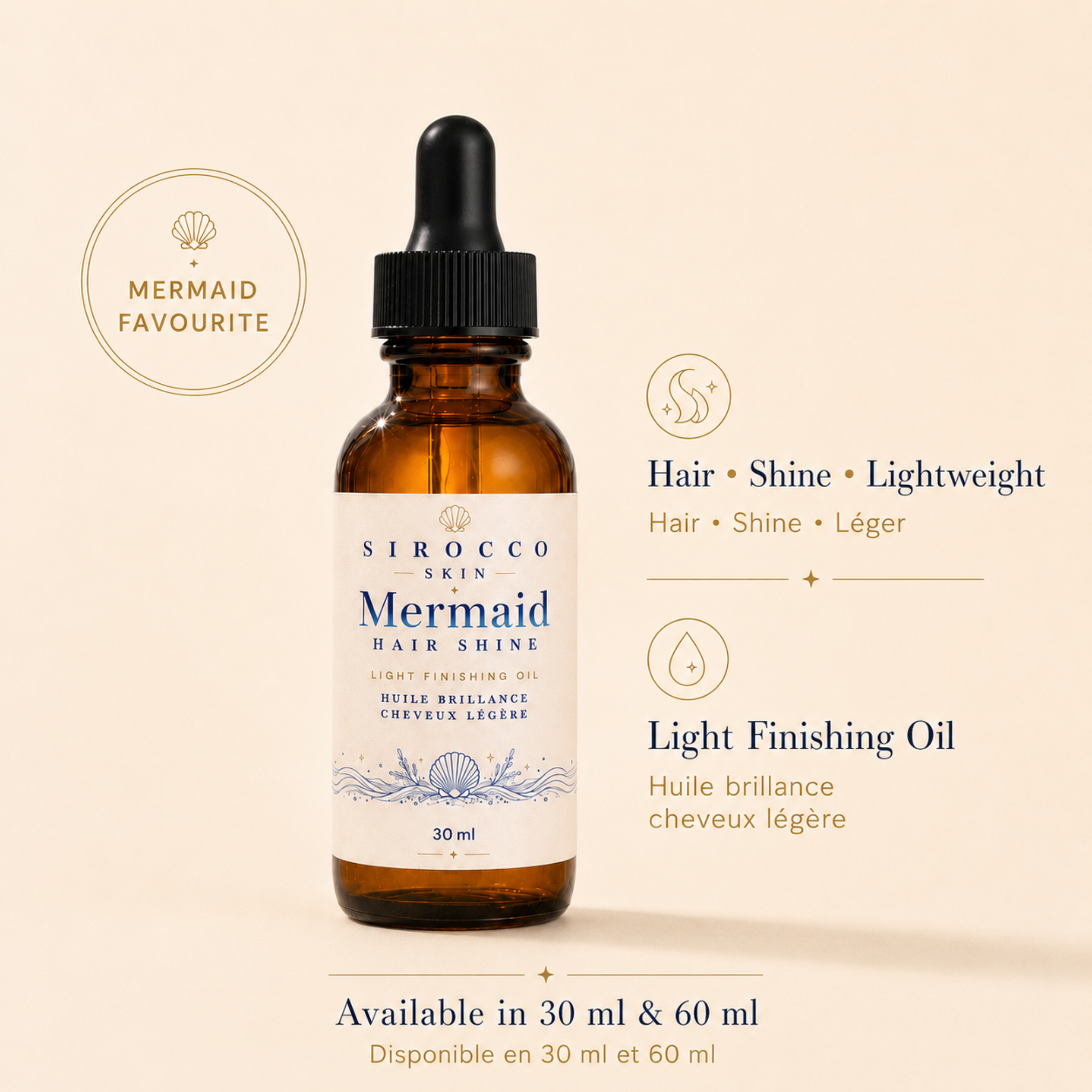 Mermaid Hair Shine – Light Finishing Oil for Shine & Frizz Control