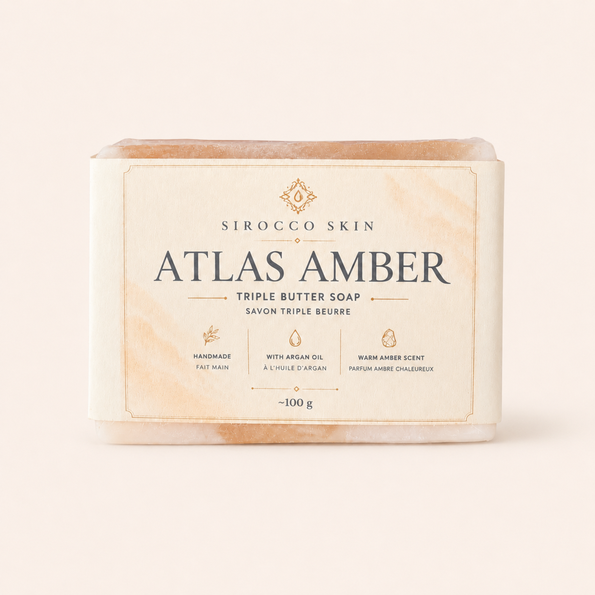 Atlas Amber Triple Butter Soap – Handmade with Argan Oil & Triple Butter