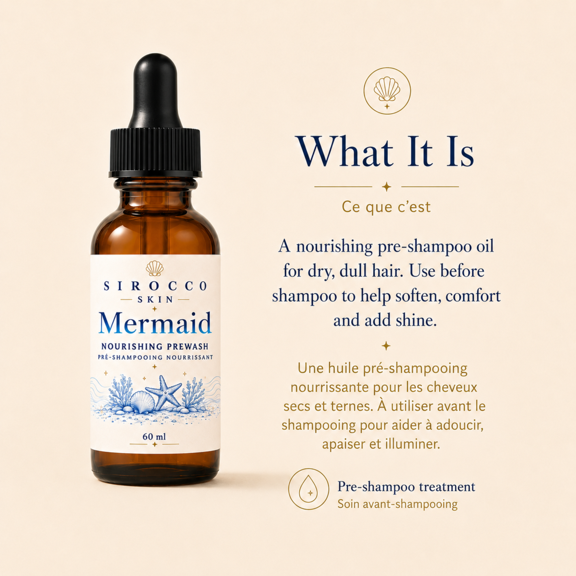 Mermaid Nourishing Prewash – Pre-Shampoo Hair Treatment Oil