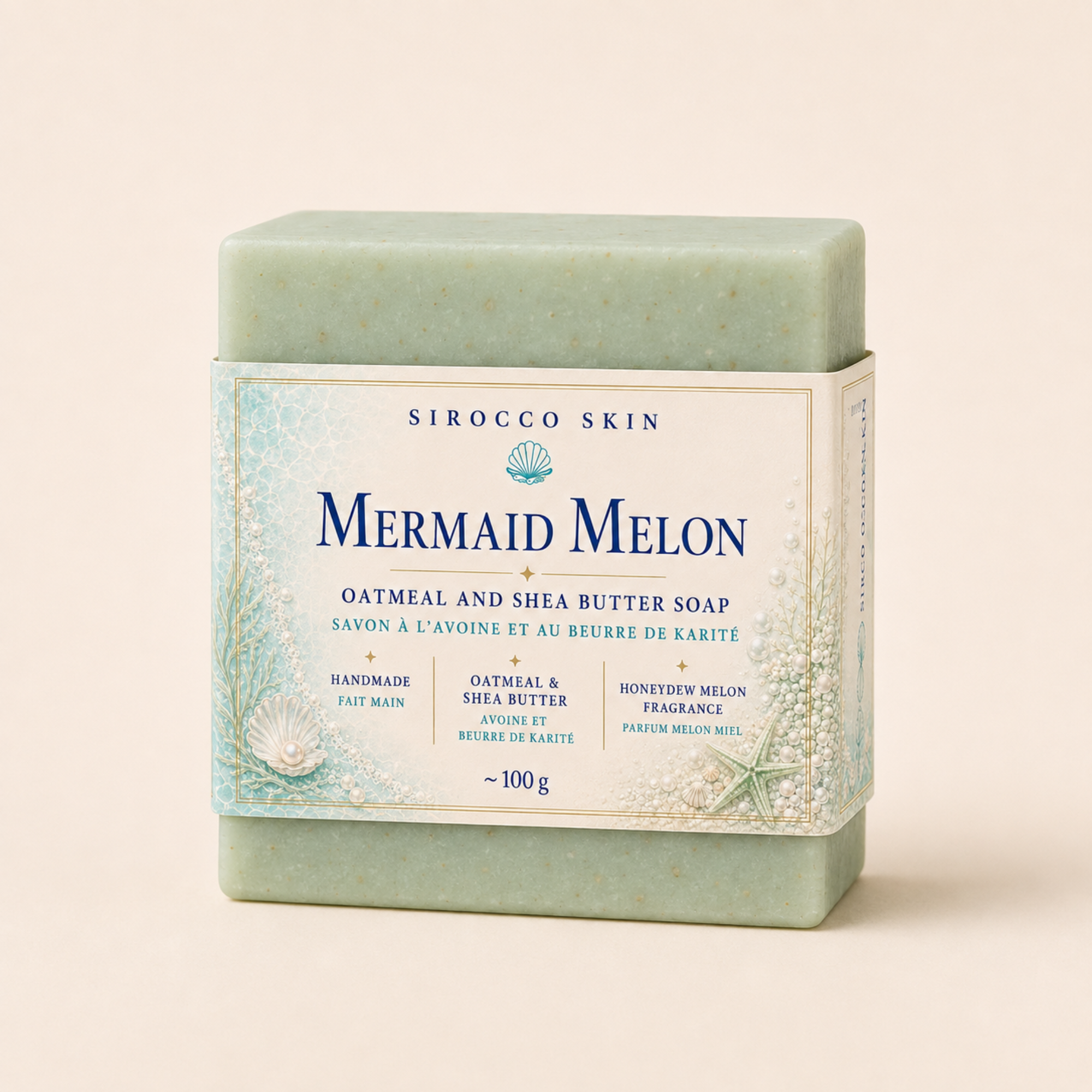 Mermaid Melon Oatmeal & Shea Butter Soap – Handmade Bar Soap