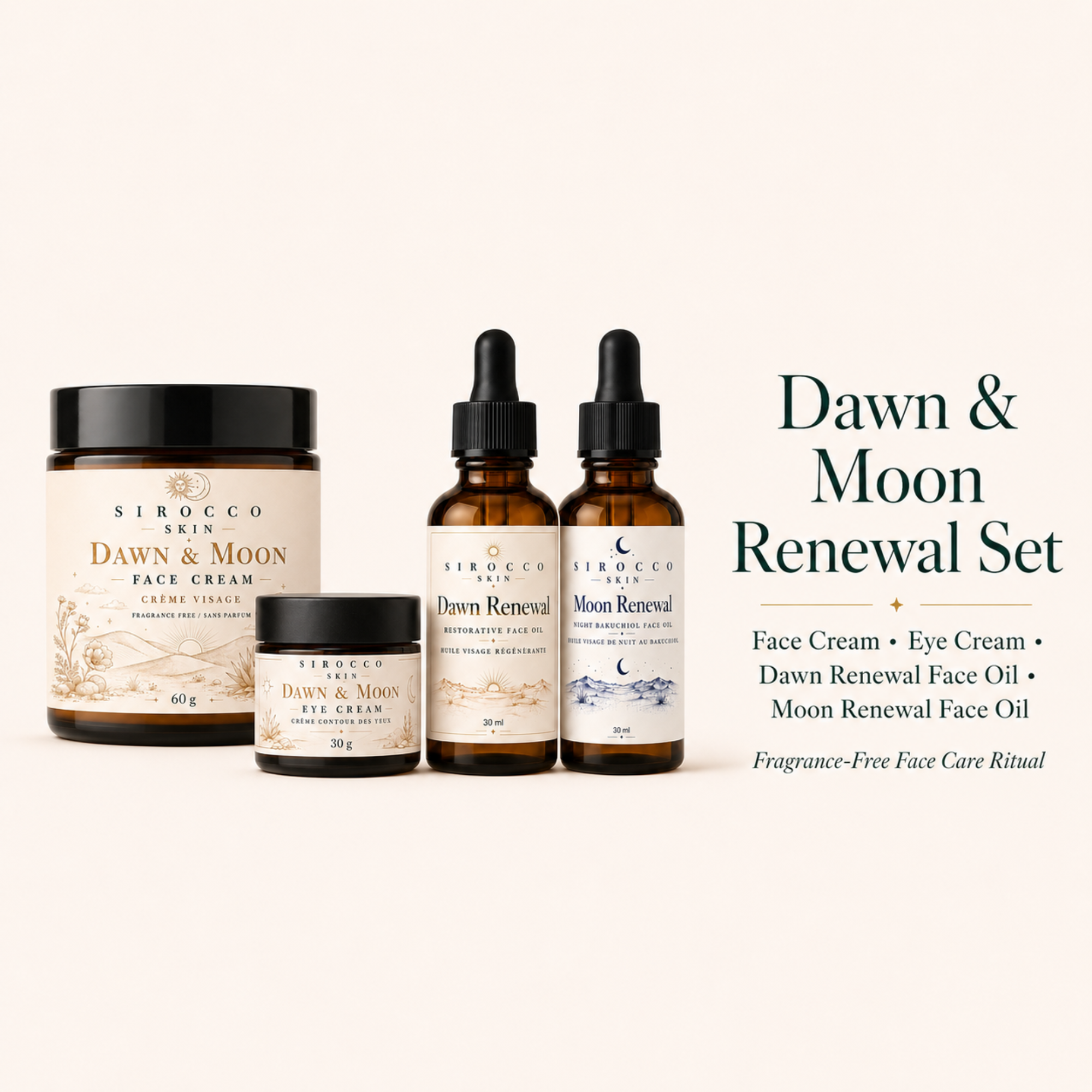 Dawn & Moon Renewal Set – Complete Face Care Ritual