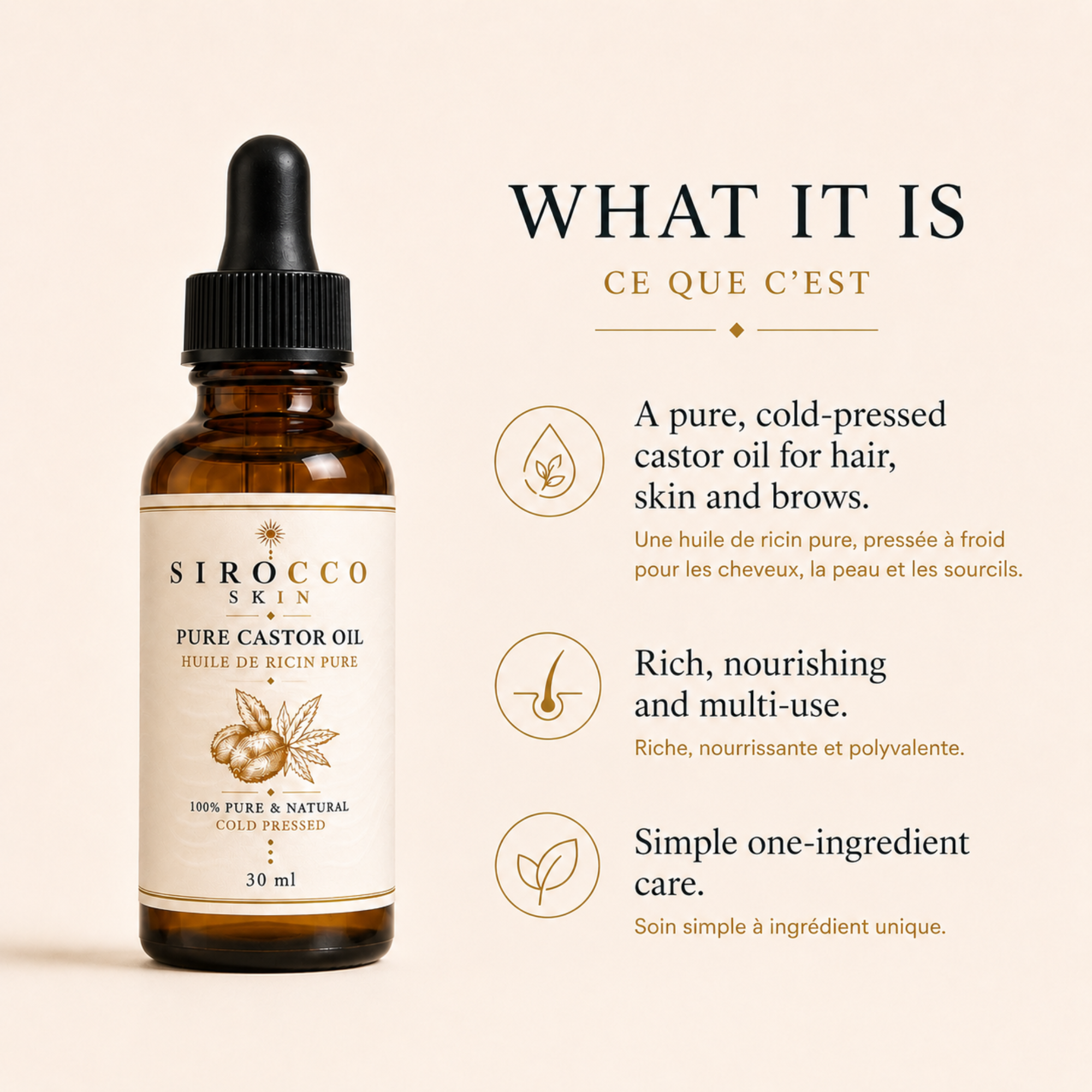 Pure Castor Oil – Hair, Skin, Nails & Cuticles
