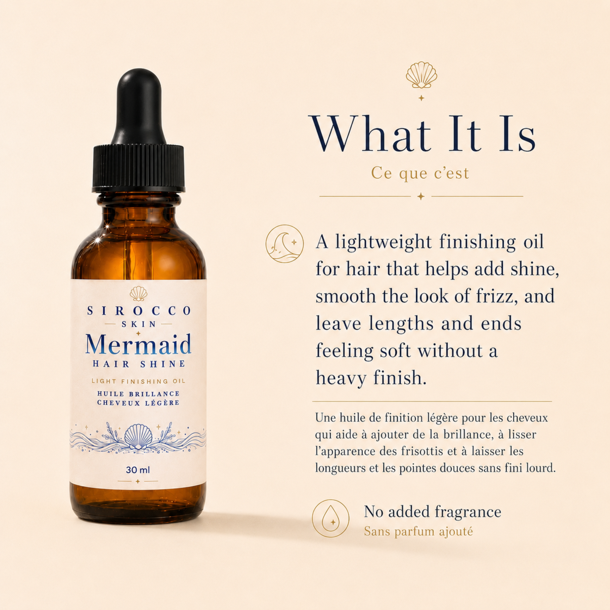 Mermaid Hair Shine – Light Finishing Oil for Shine & Frizz Control