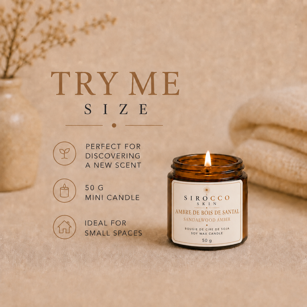Sandalwood Amber Soy Wax Candle