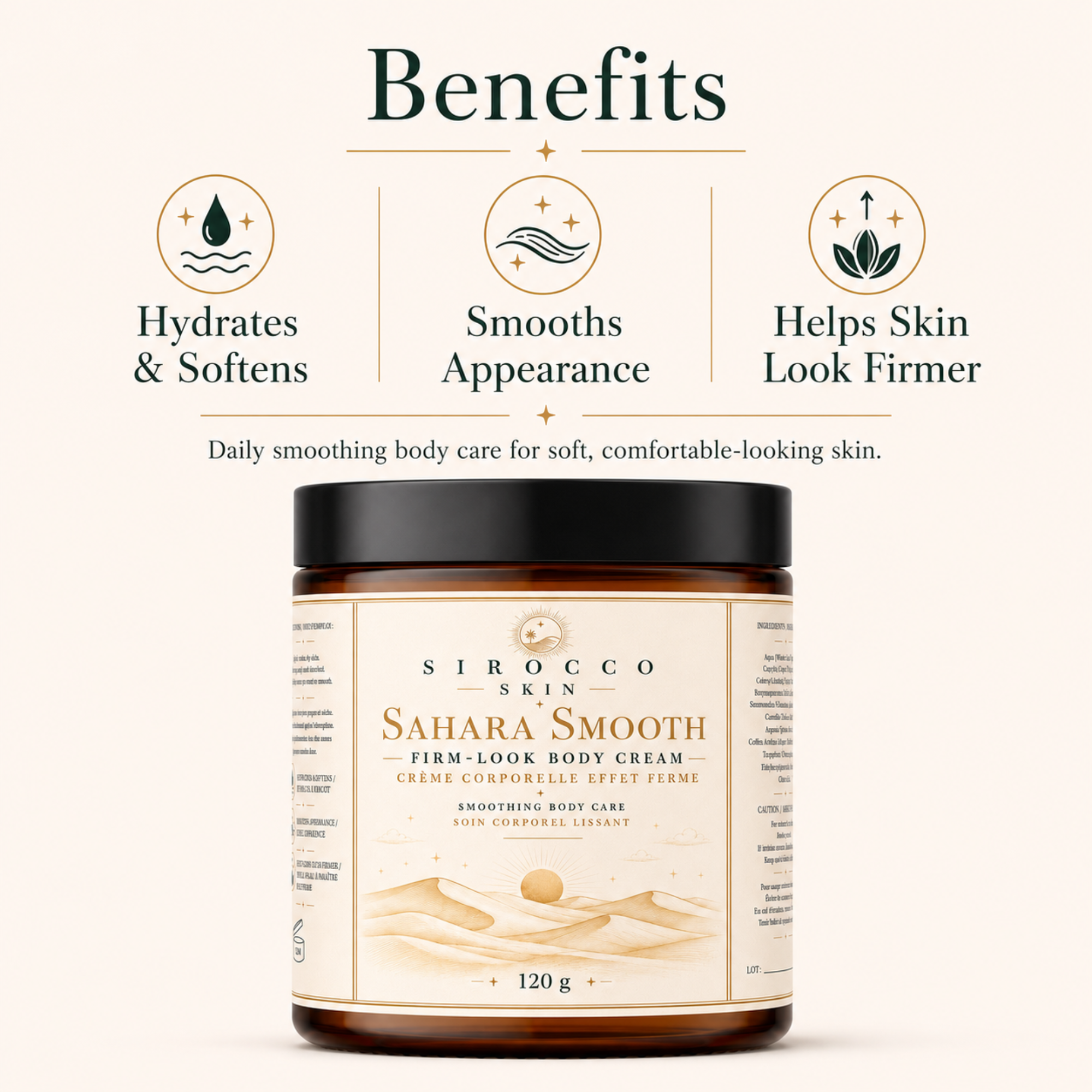 Sahara Smooth Firm-Look Body Cream – Hydrates, Smooths & Firms