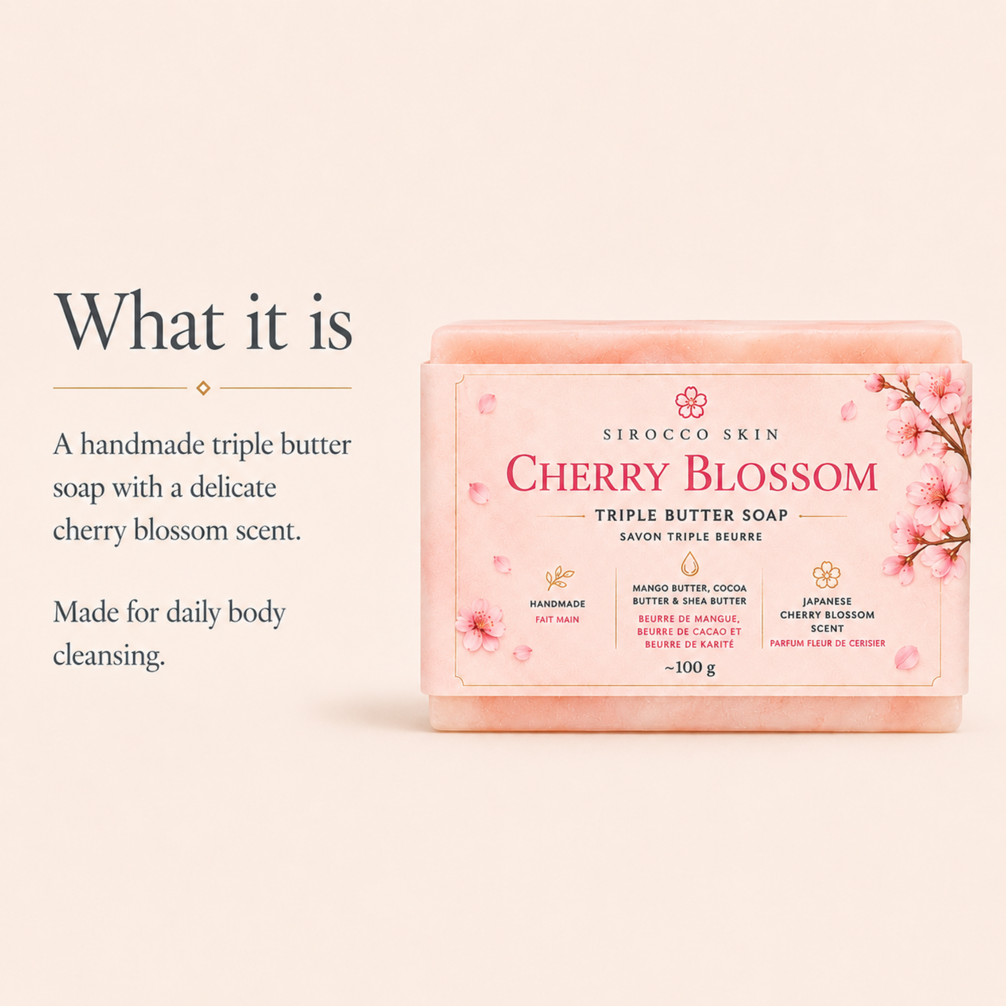 Cherry Blossom Triple Butter Soap