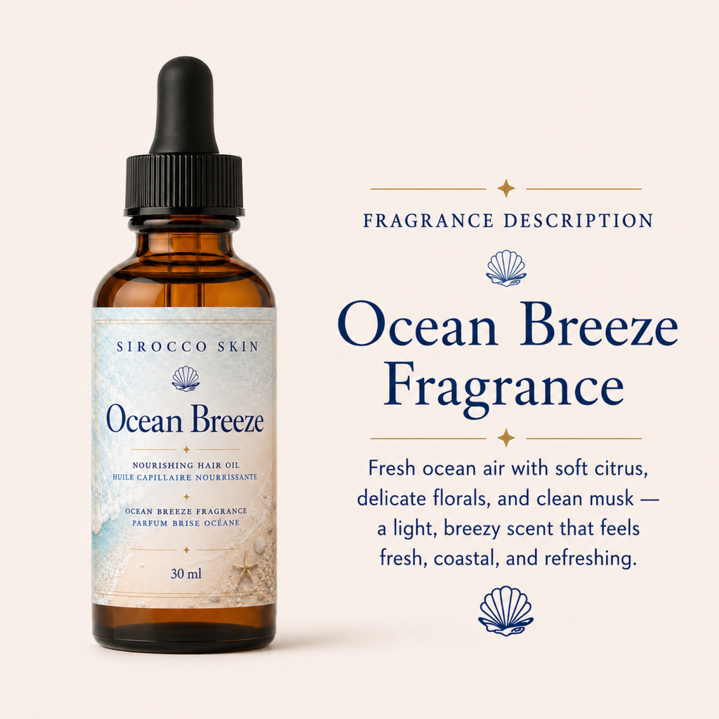 Huile capillaire Ocean Breeze – Douceur et brillance