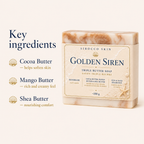 Golden Siren Triple Butter Soap – Handmade with Cocoa, Mango & Shea Butter