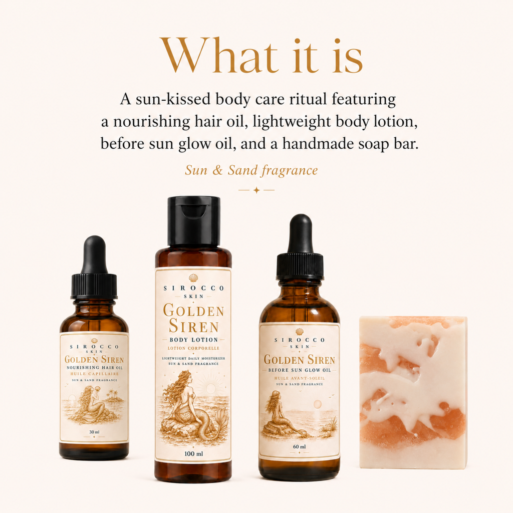 Golden Siren Sun-Kissed Body Care Ritual Set – 4-Piece Gift Set