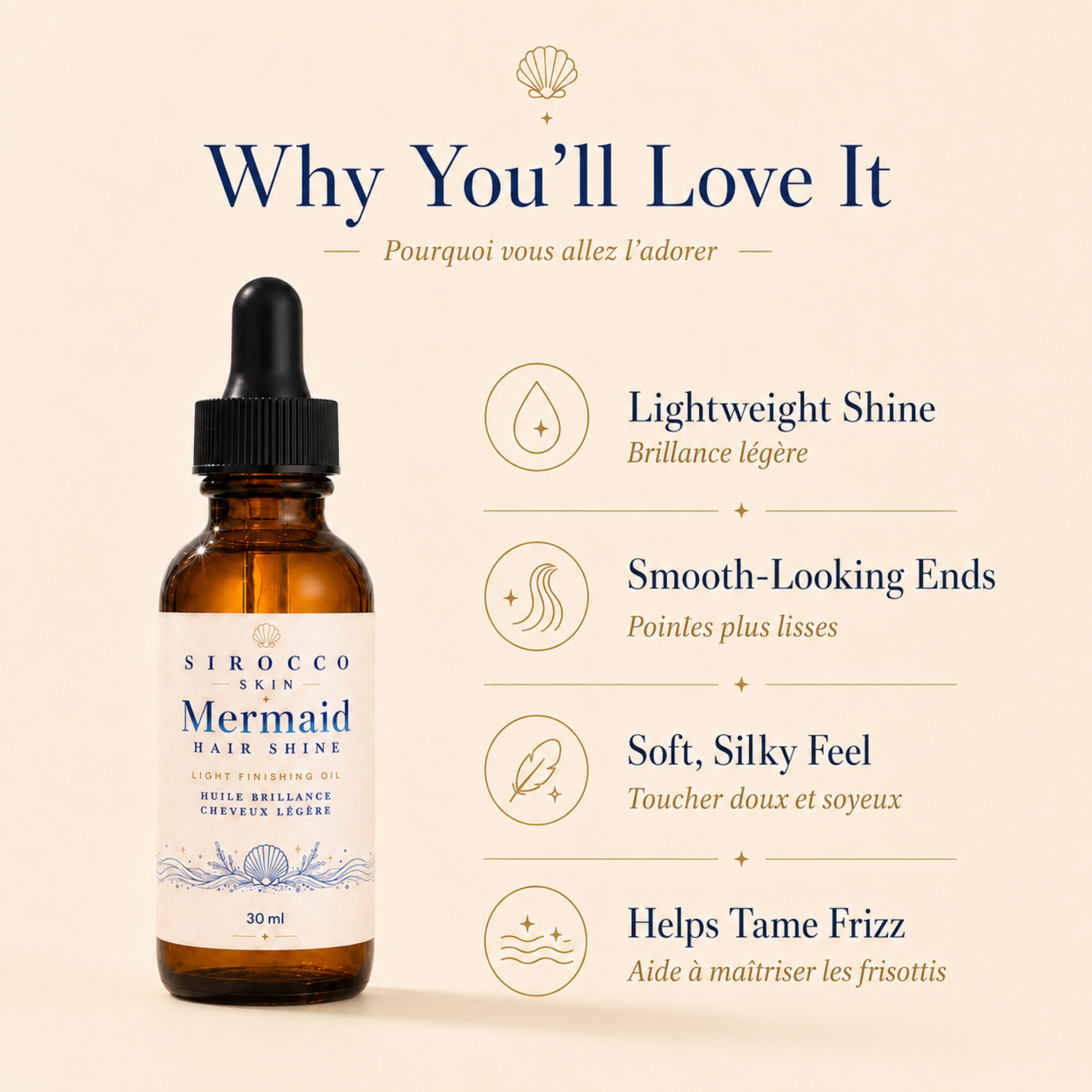 Mermaid Hair Shine – Light Finishing Oil for Shine & Frizz Control