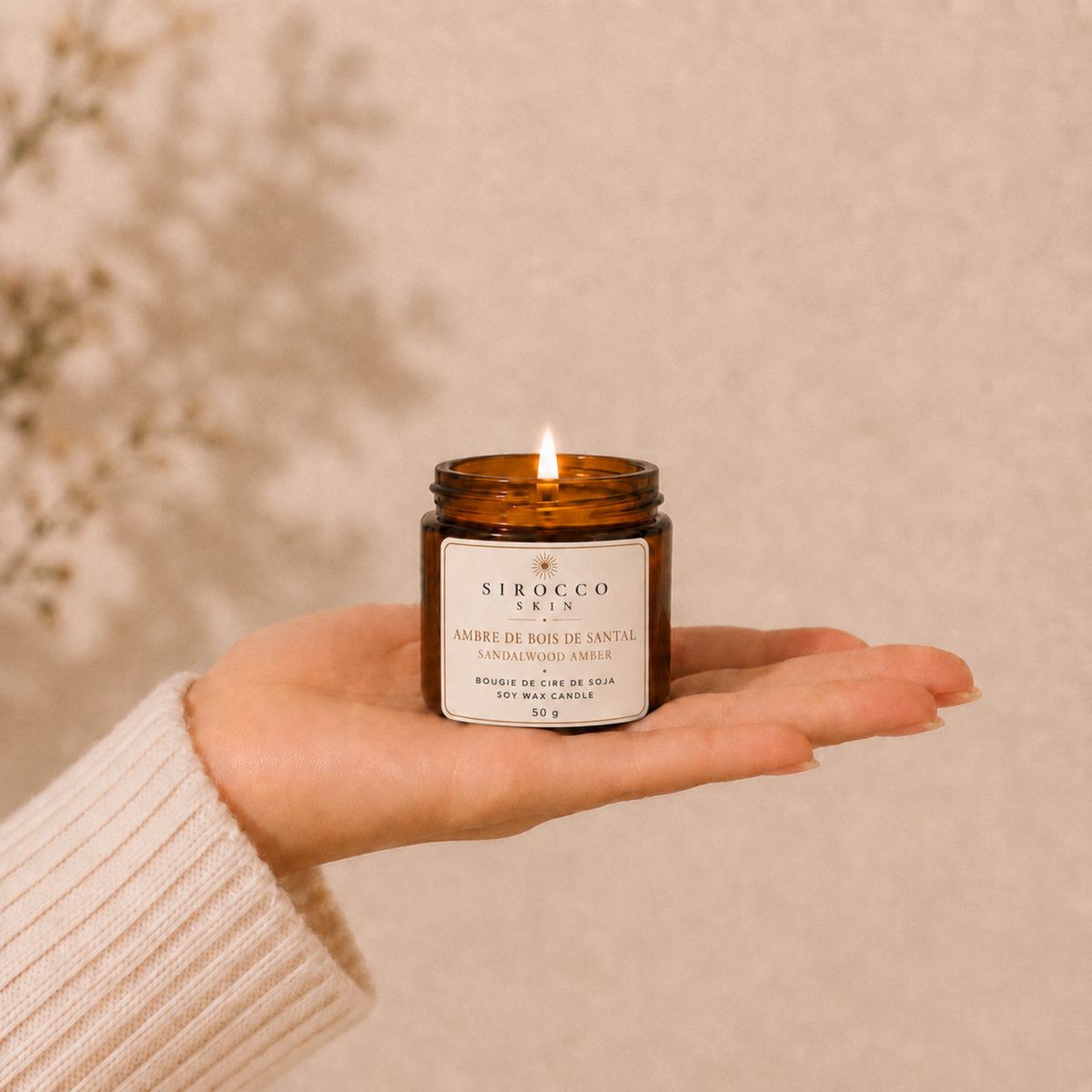 Sandalwood Amber Soy Wax Candle