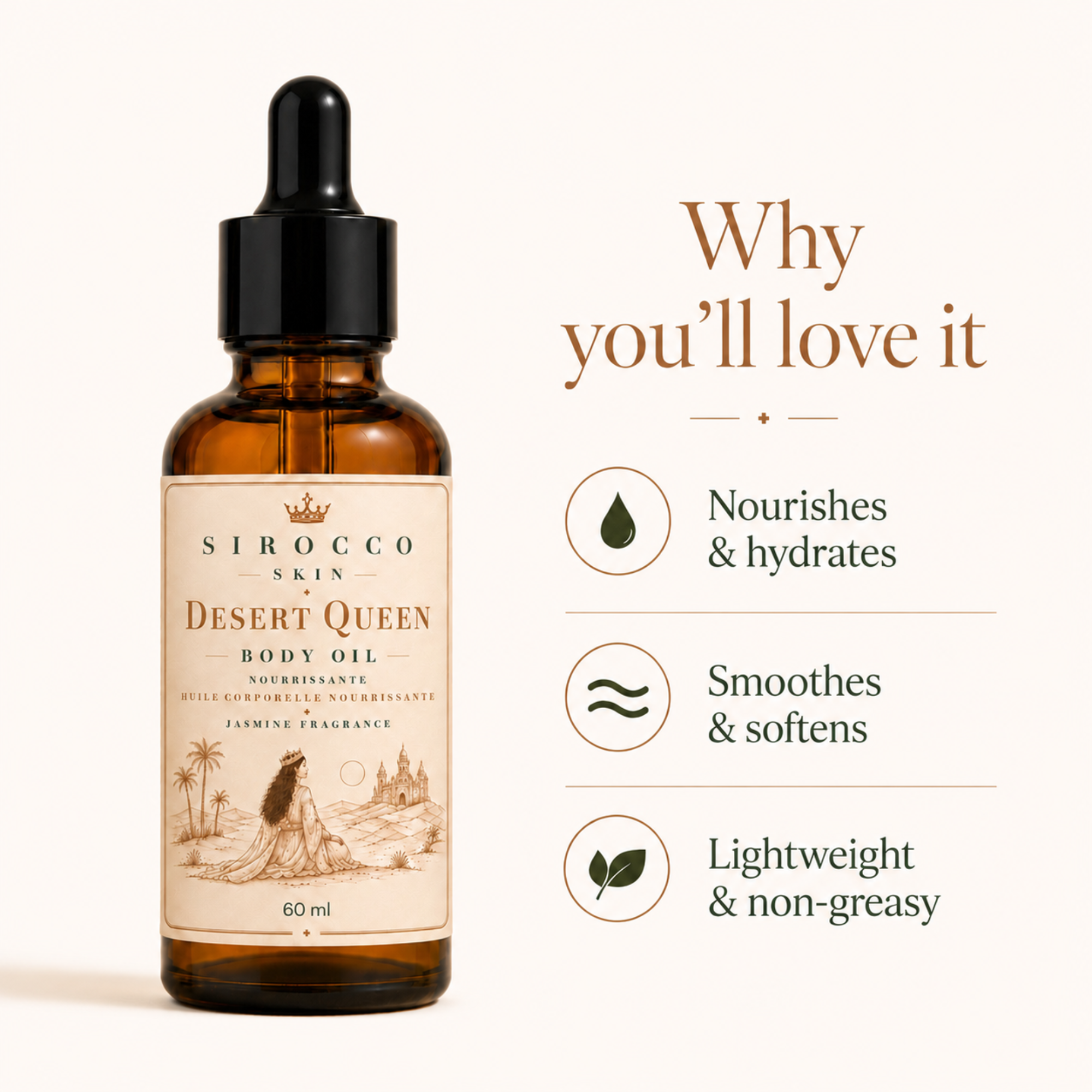 Desert Queen Body Oil – Nourishing Jasmine Body Oil