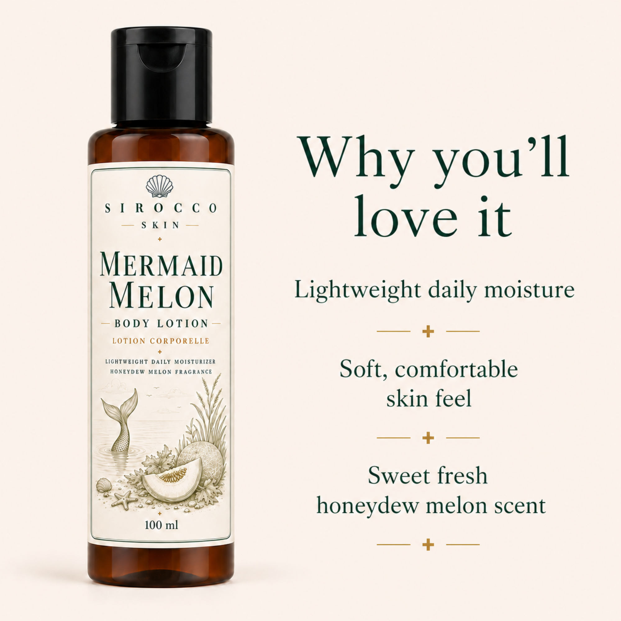 Mermaid Melon Body Lotion – Lightweight Daily Moisturizer
