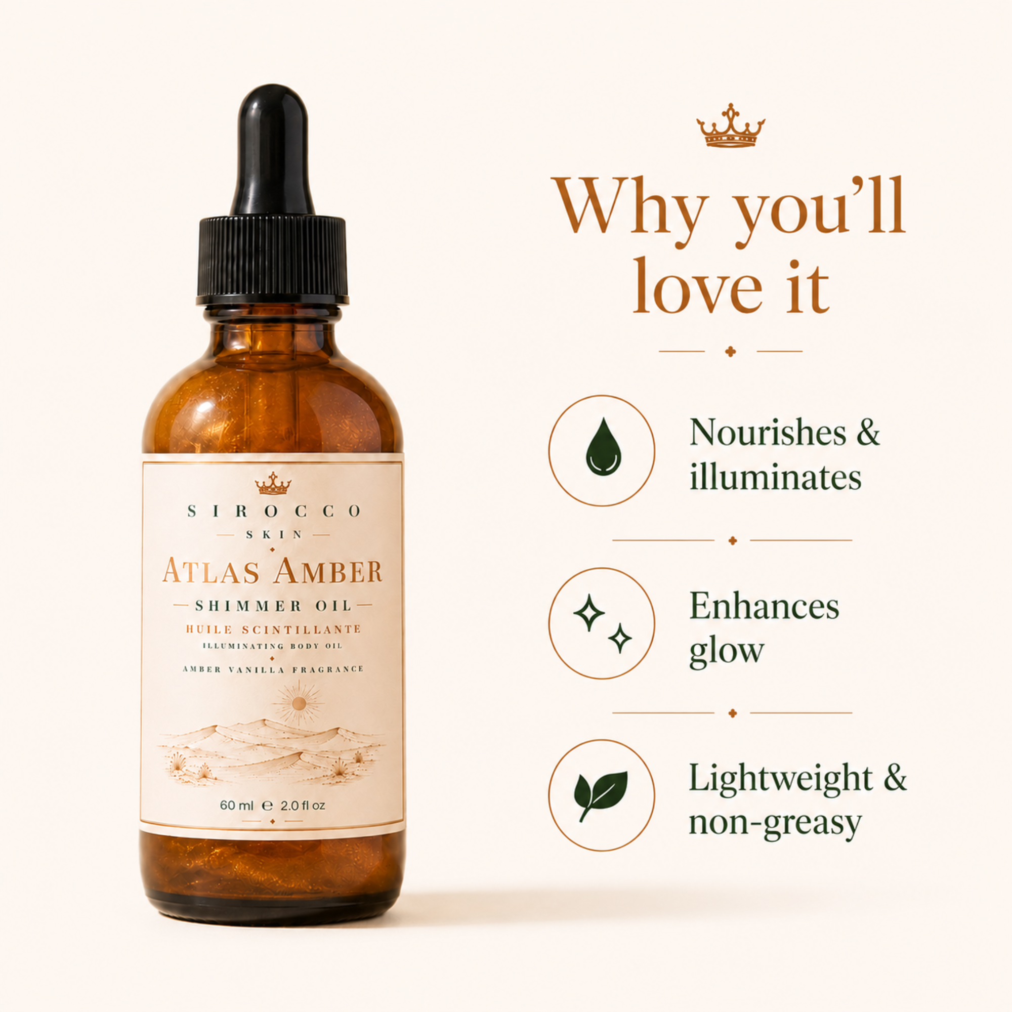 Atlas Amber Silky Body Oil – Nourishing, Glowing & Silky Skin