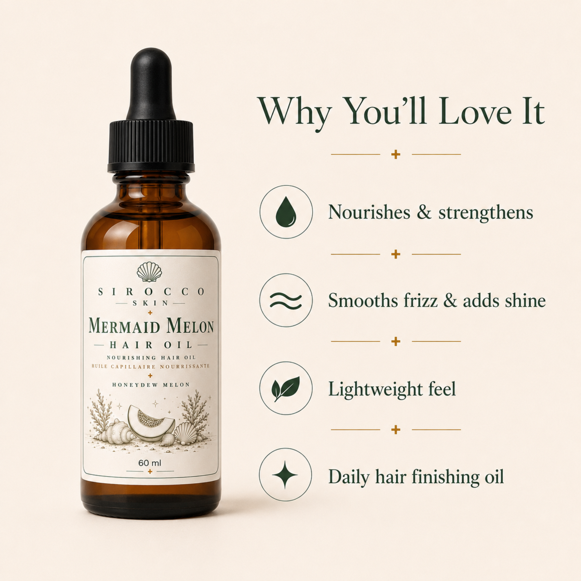 Mermaid Melon Hair Oil – Nourishing Hair Oil