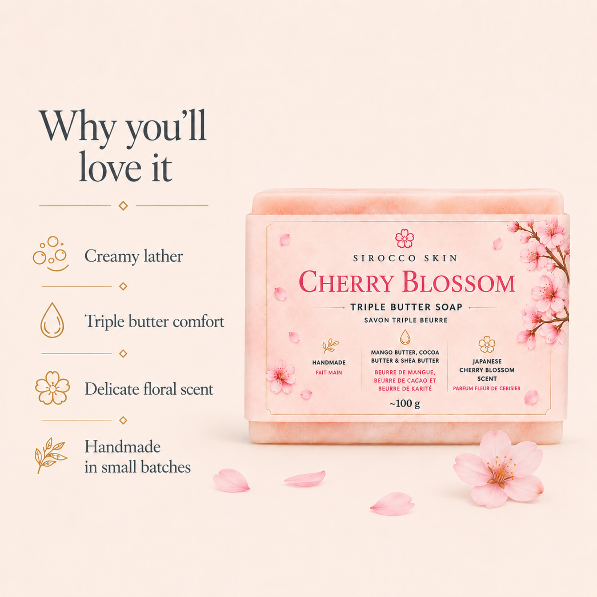 Cherry Blossom Triple Butter Soap