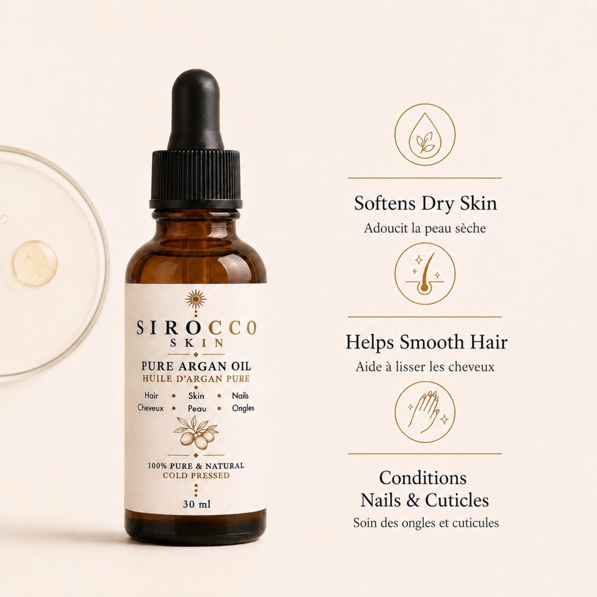 Pure Argan Oil – Face, Hair, Beard & Body Oil