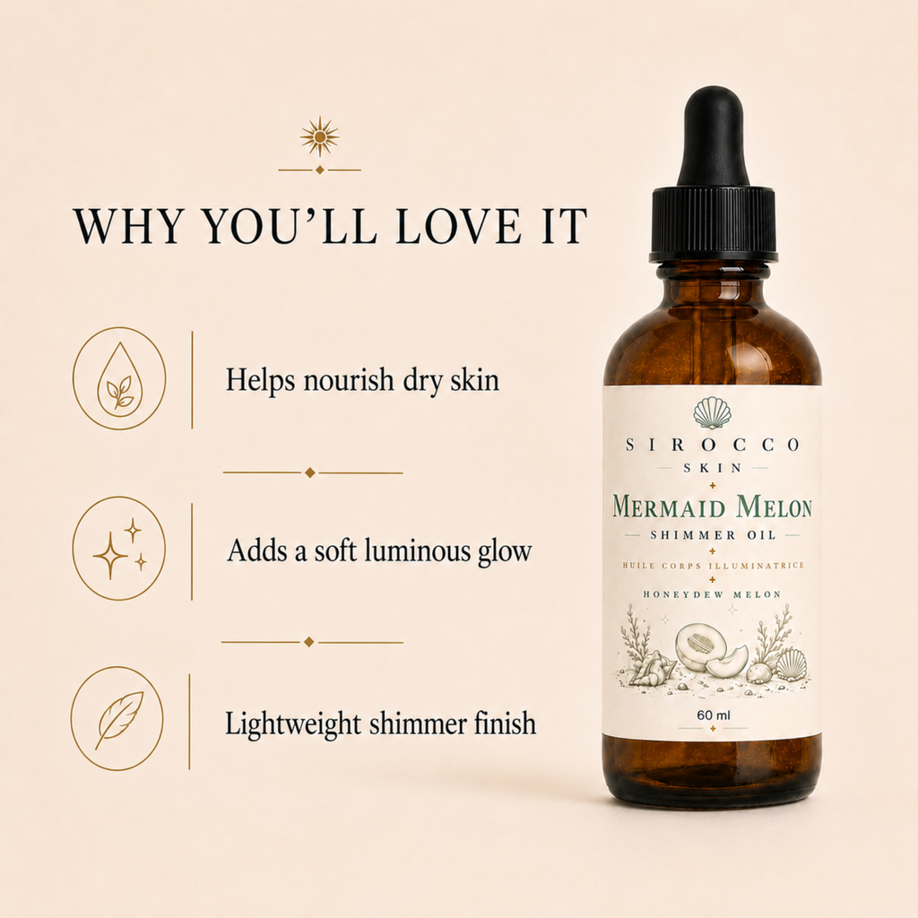 Mermaid Melon Shimmer Oil – Luminous Body Oil