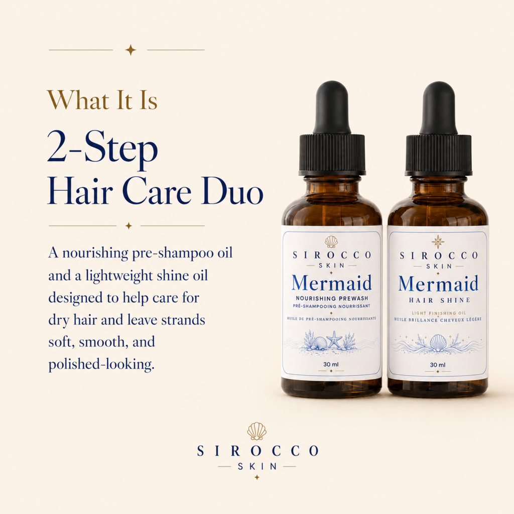 Mermaid Hair Duo – Nourishing Prewash + Hair Shine Oil Set