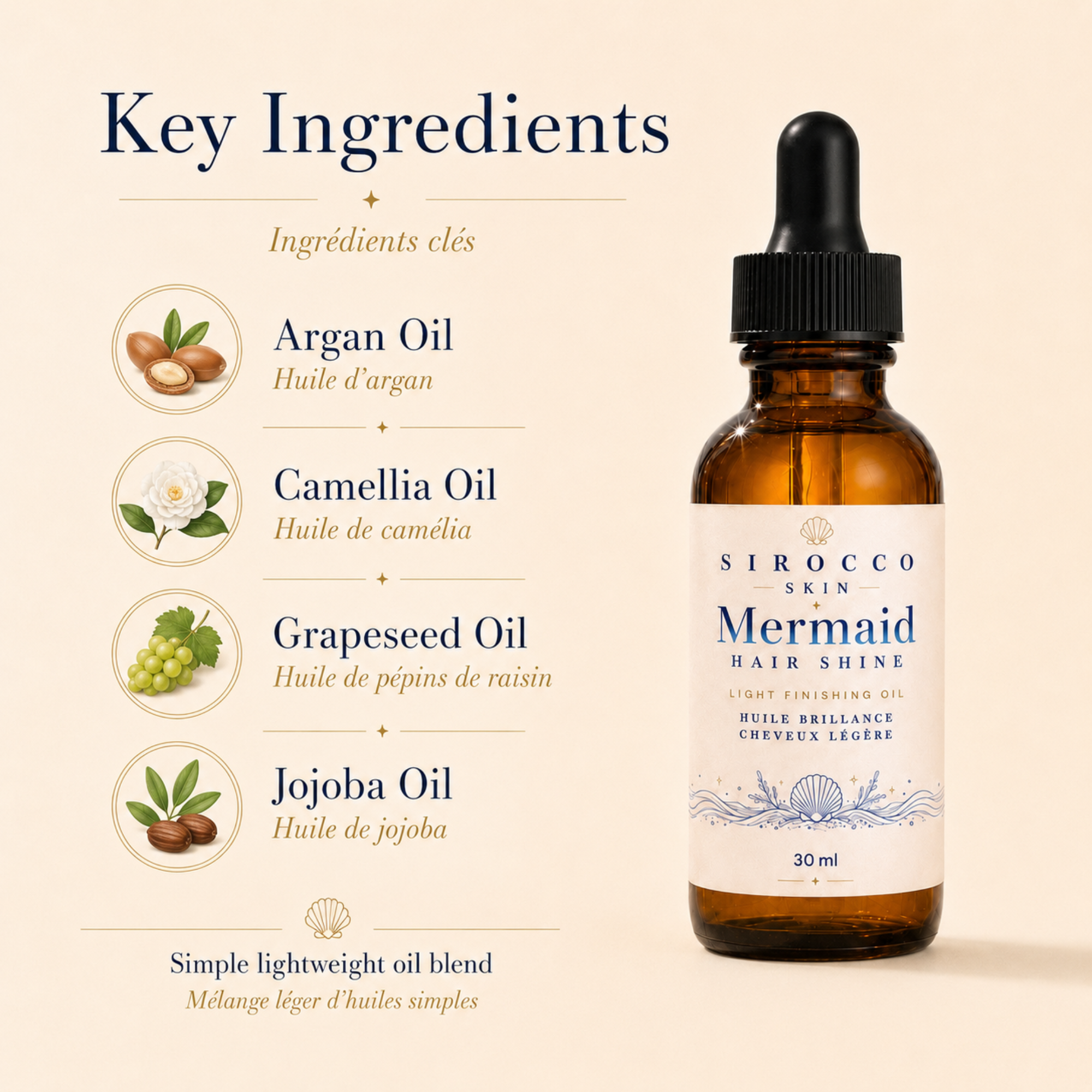 Mermaid Hair Shine – Light Finishing Oil for Shine & Frizz Control