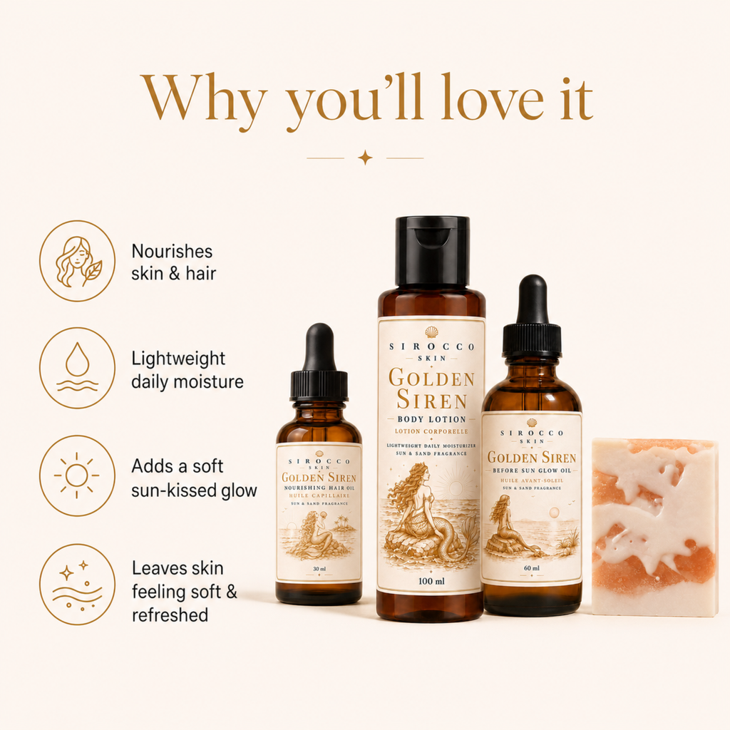Golden Siren Sun-Kissed Body Care Ritual Set – 4-Piece Gift Set
