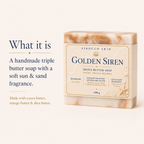 Golden Siren Triple Butter Soap – Handmade with Cocoa, Mango & Shea Butter