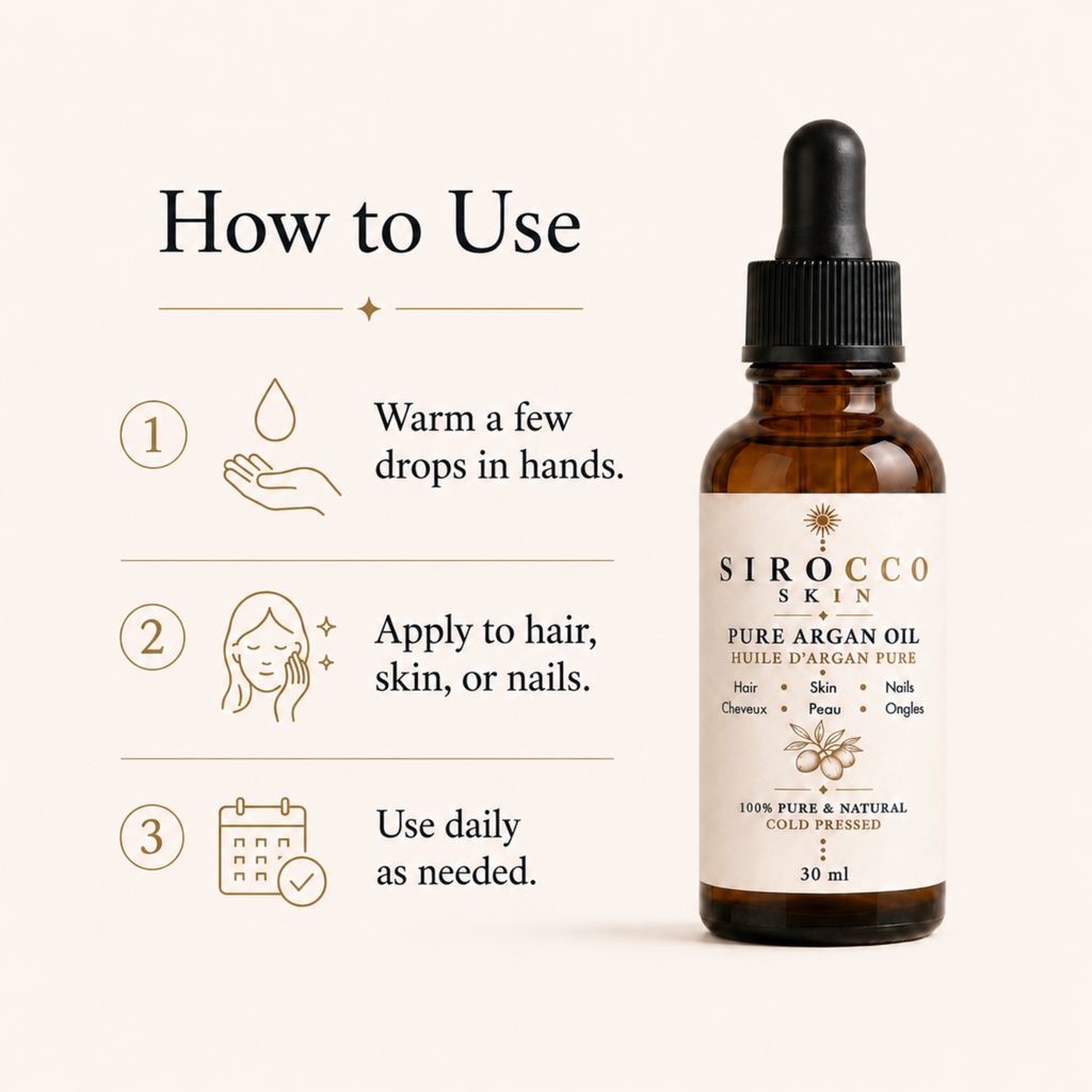 Pure Argan Oil – Face, Hair, Beard & Body Oil
