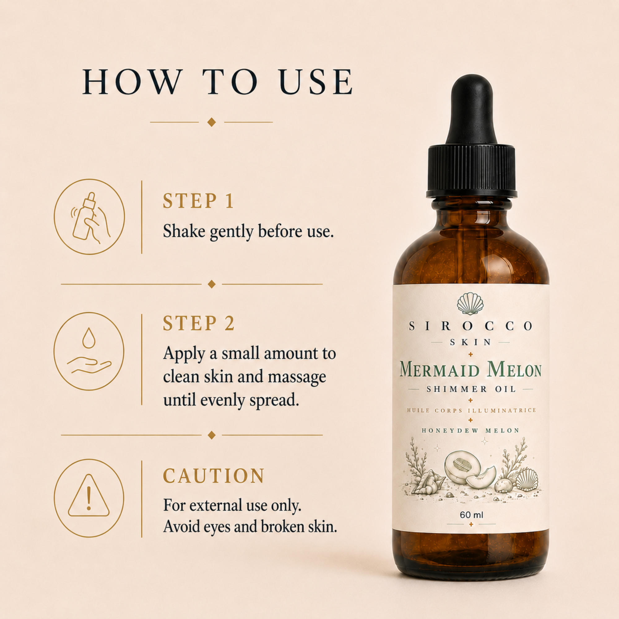 Mermaid Melon Shimmer Oil – Luminous Body Oil