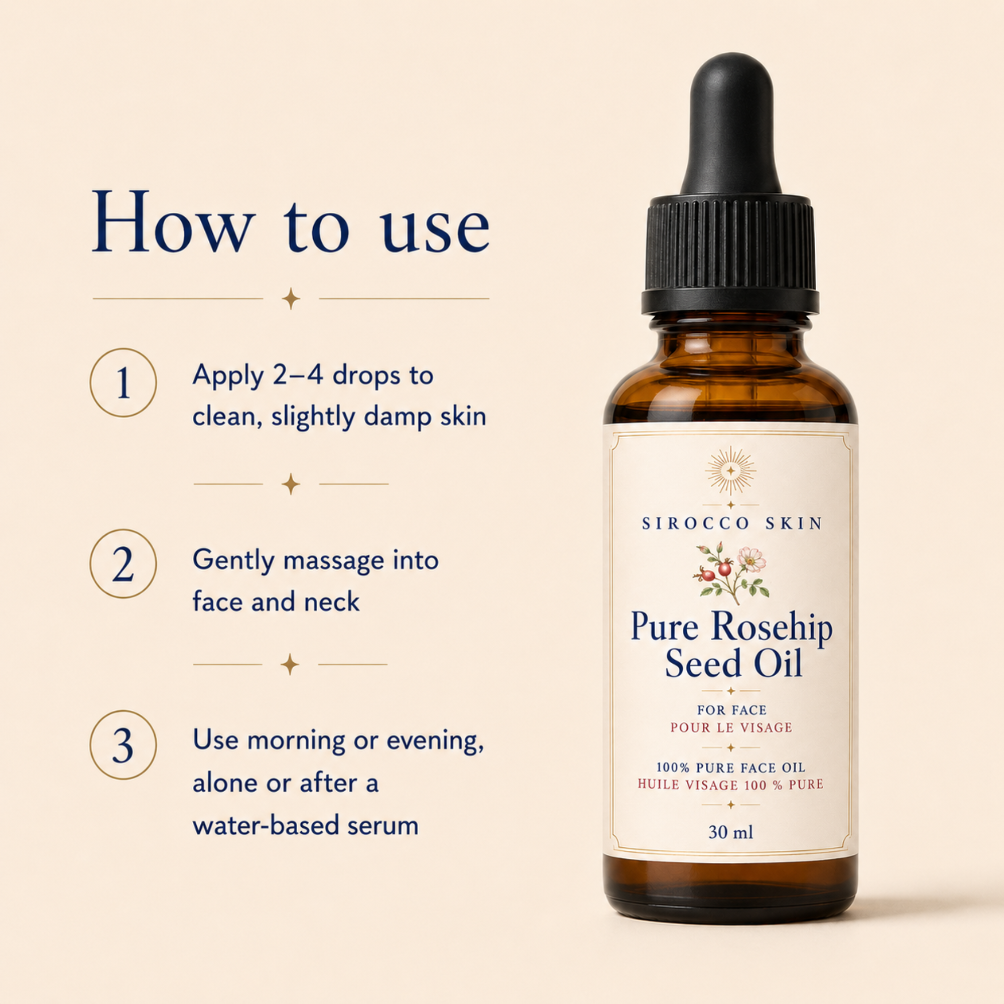 Pure Rosehip Seed Oil | Sirocco Skin