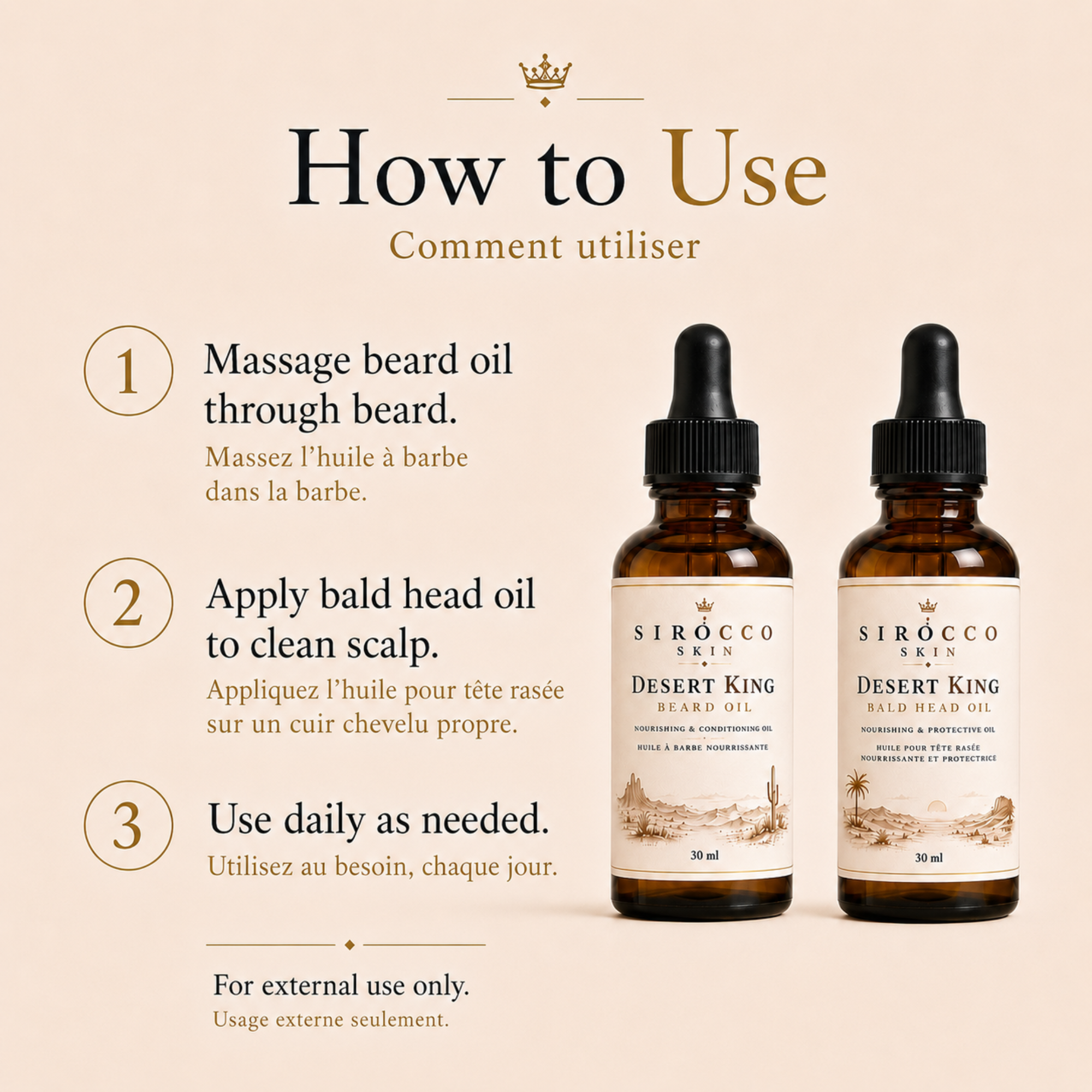 Bald-Headed Kings Duo – Beard Oil + Bald Head Oil Set