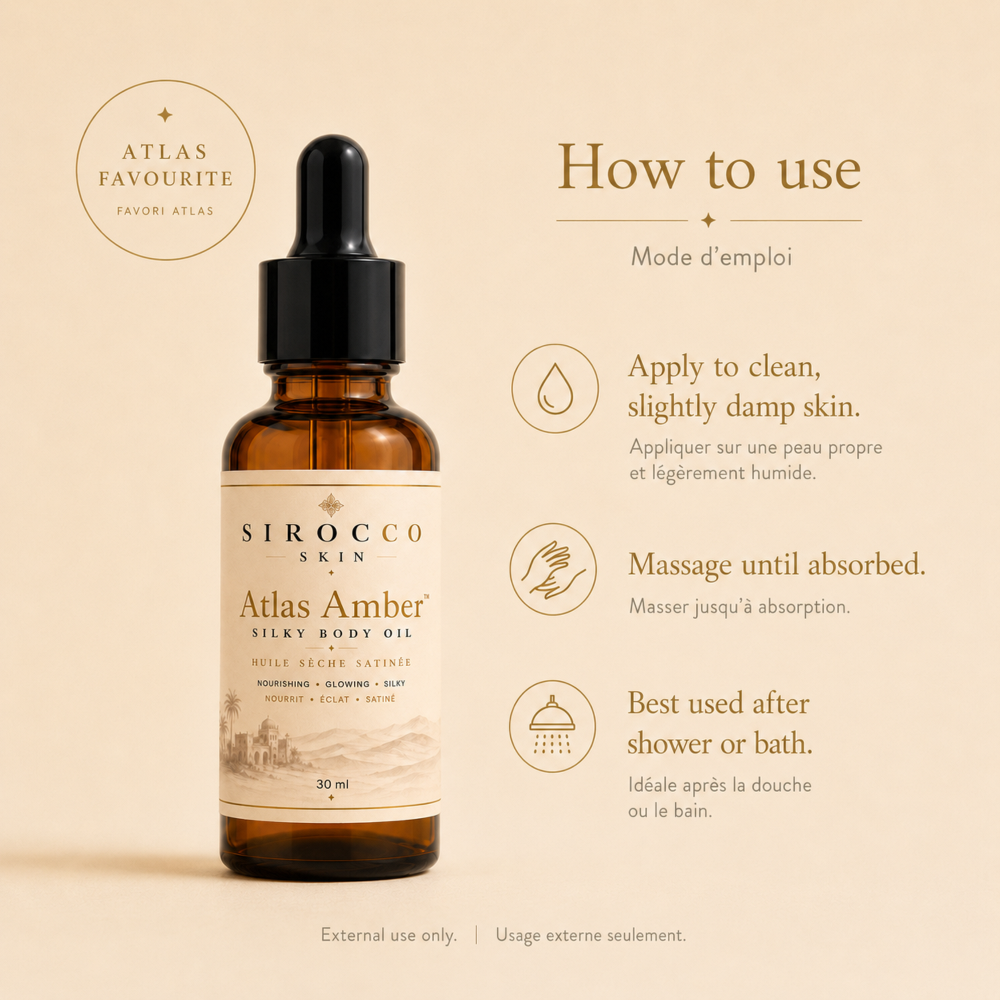 Atlas Amber Silky Body Oil – Nourishing, Glowing & Silky Skin