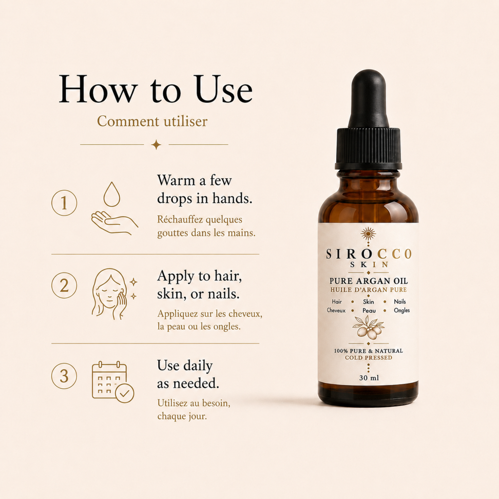 Pure Argan Oil – Face, Hair, Beard & Body Oil