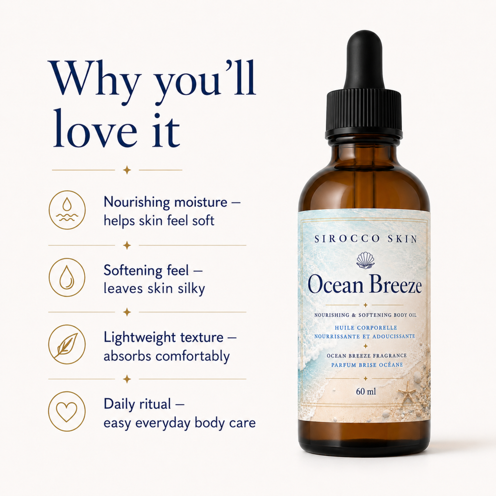Ocean Breeze Body Oil - Silky Skin - Nourishing Moisture