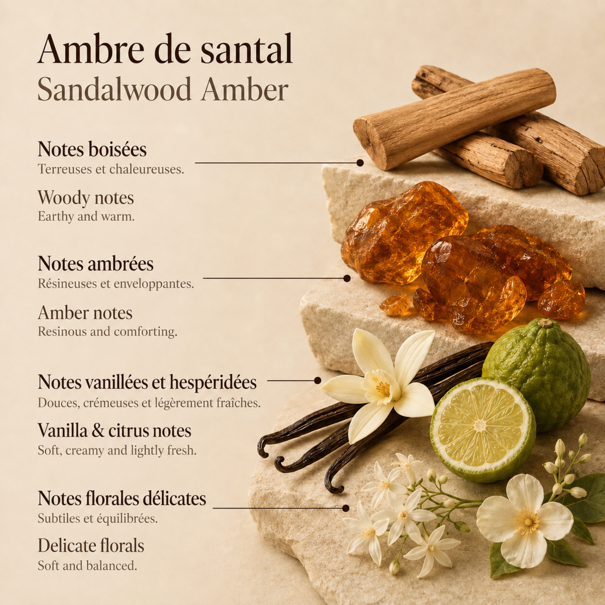 Sandalwood Amber Soy Wax Candle