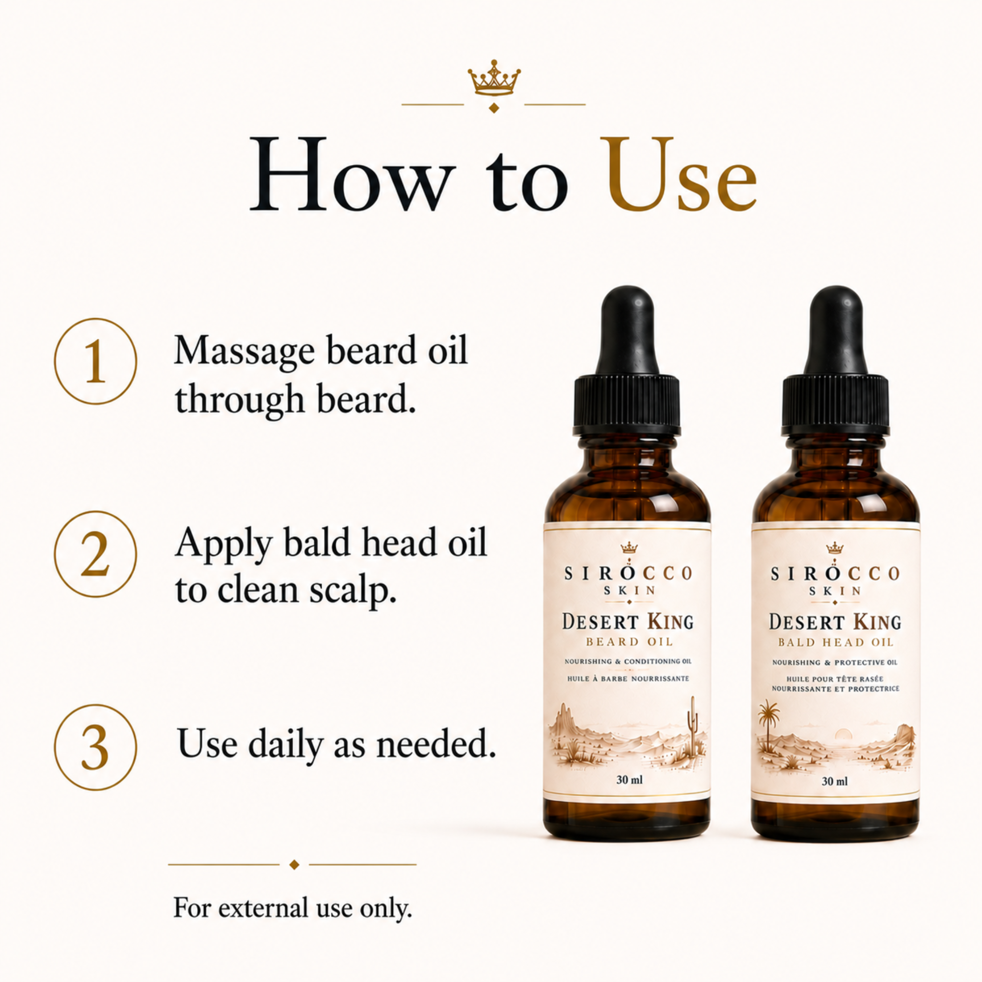 Bald-Headed Kings Duo – Beard Oil + Bald Head Oil Set