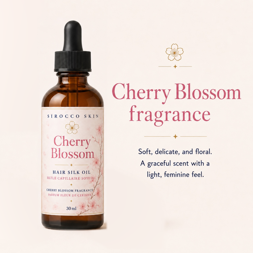 Cherry Blossom Hair Silk Oil – Smooths Frizz & Adds Shine