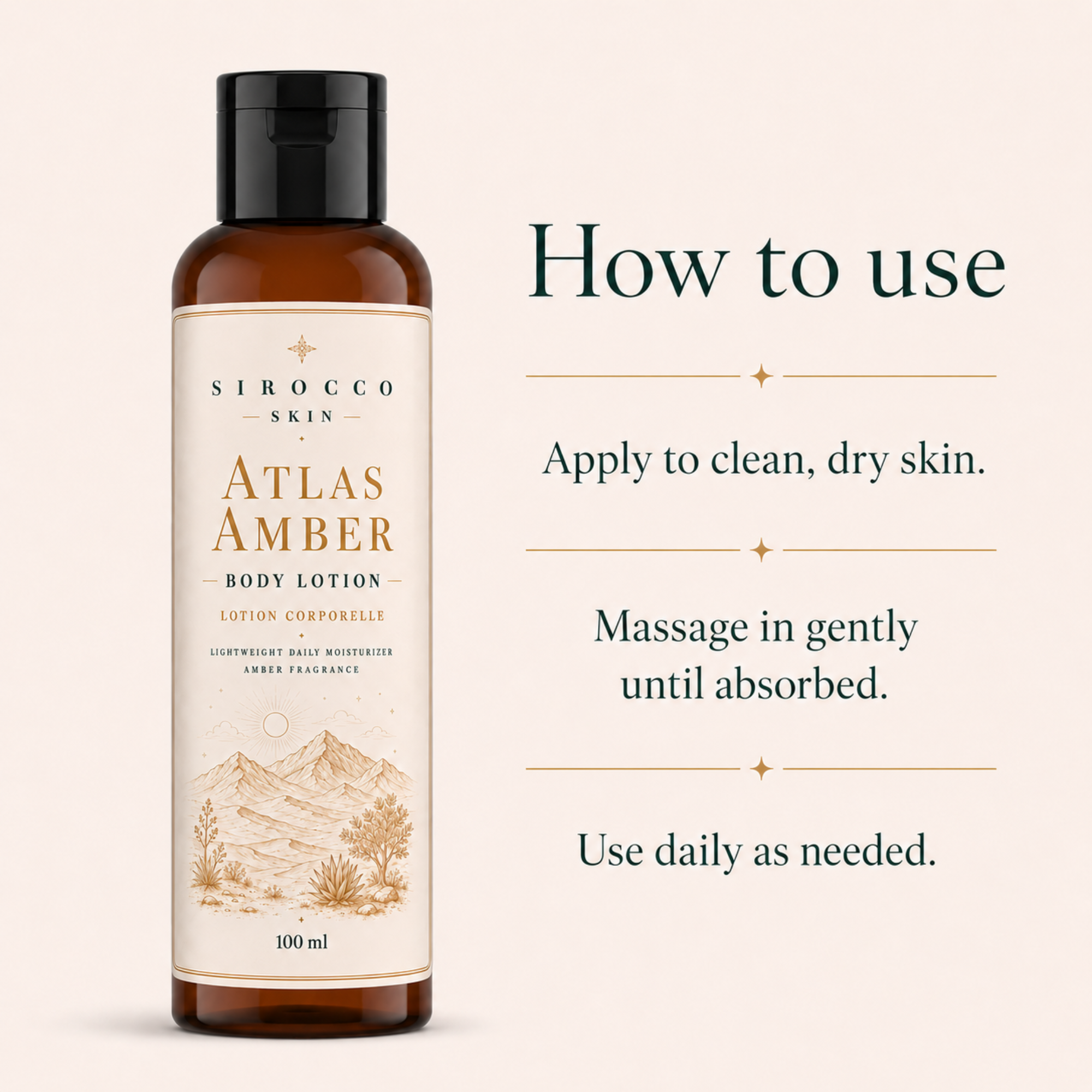 Atlas Amber Body Lotion – Lightweight Daily Moisturizer