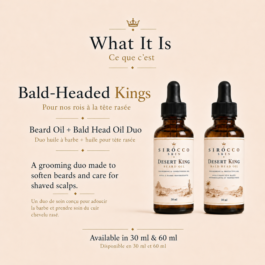 Bald-Headed Kings Duo – Beard Oil + Bald Head Oil Set