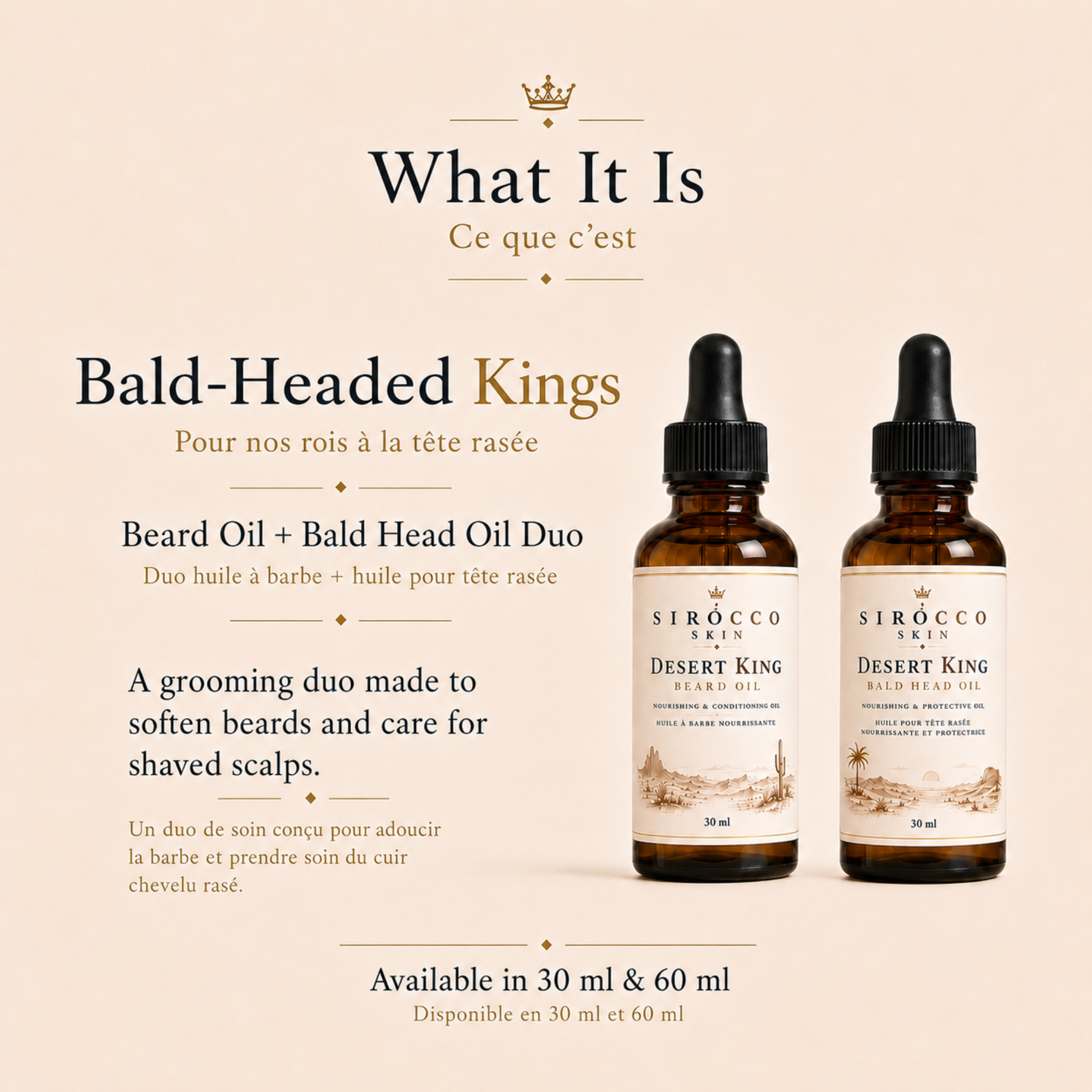 Bald-Headed Kings Duo – Beard Oil + Bald Head Oil Set
