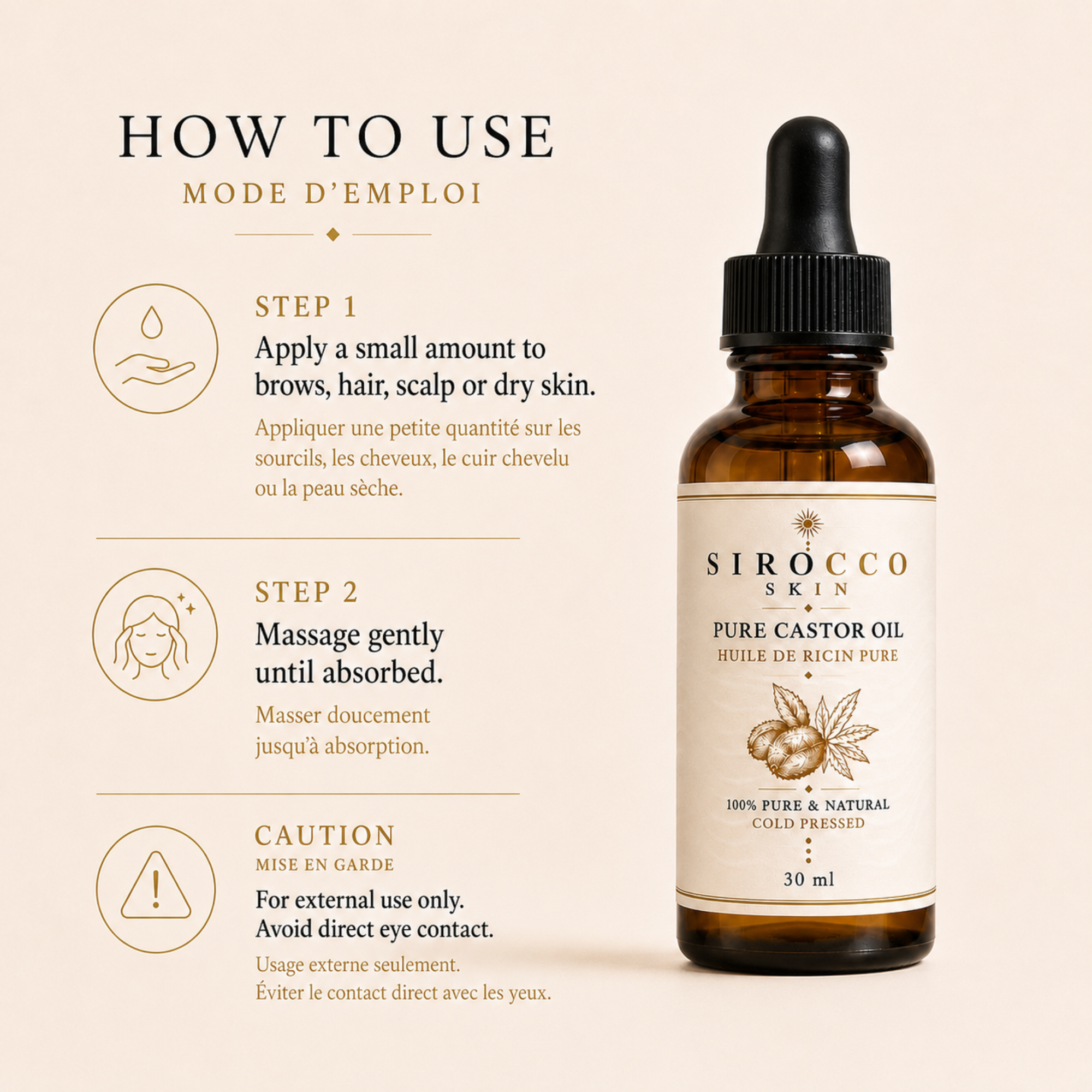 Pure Castor Oil – Hair, Skin, Nails & Cuticles