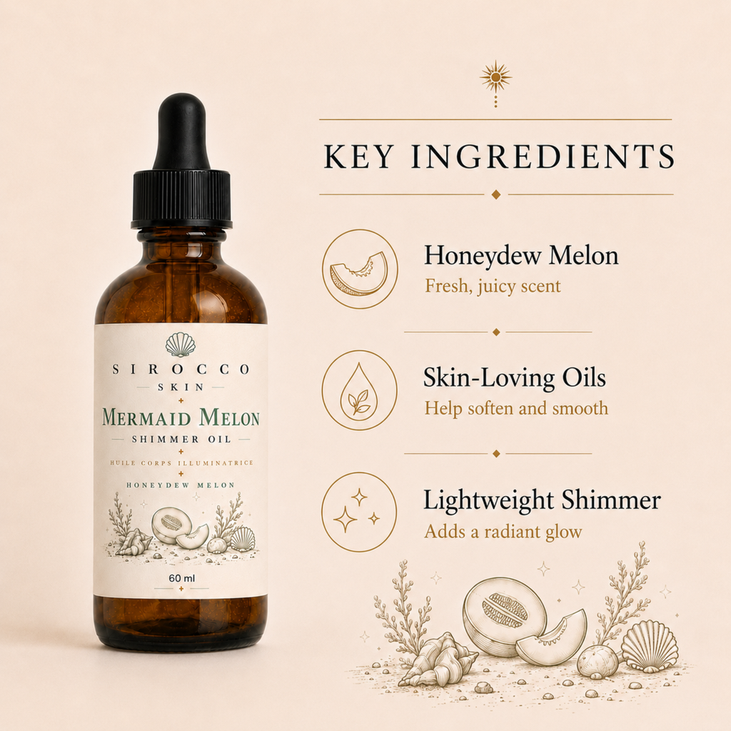 Mermaid Melon Shimmer Oil – Luminous Body Oil
