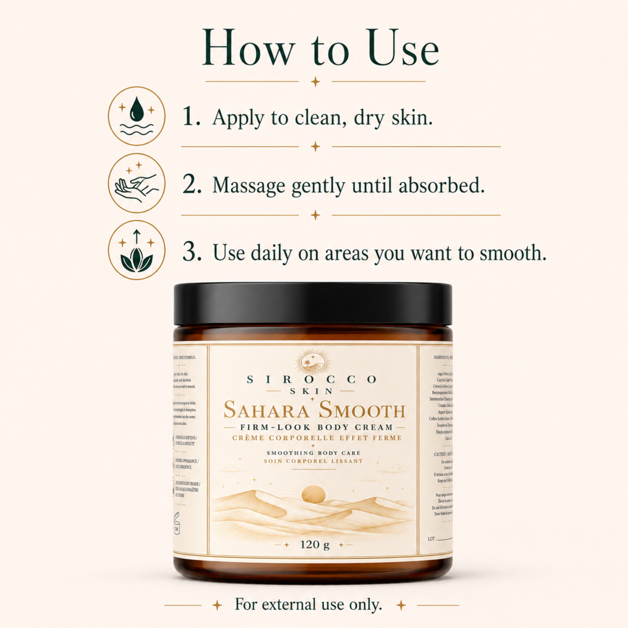Sahara Smooth Firm-Look Body Cream – Hydrates, Smooths & Firms