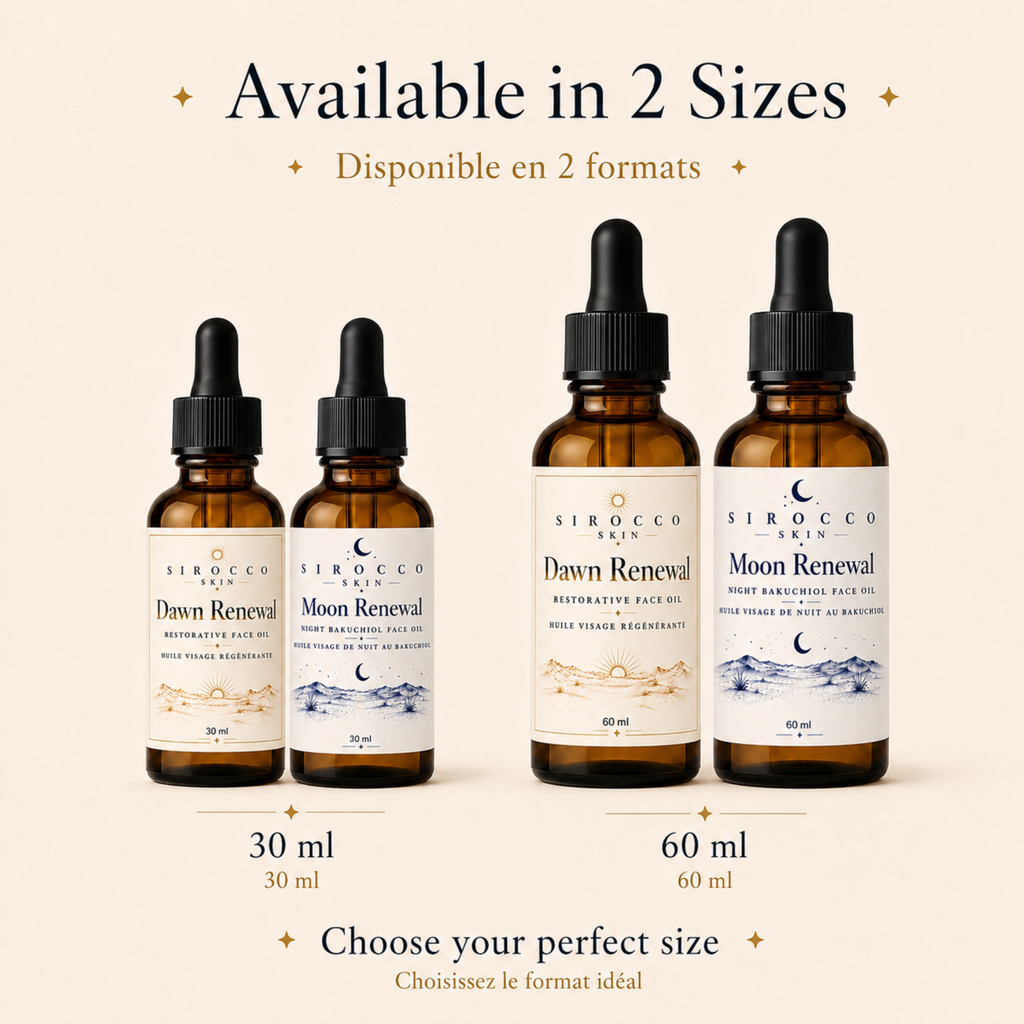 Dawn & Moon Bakuchiol Renewal Duo – Day + Night Face Oil Set