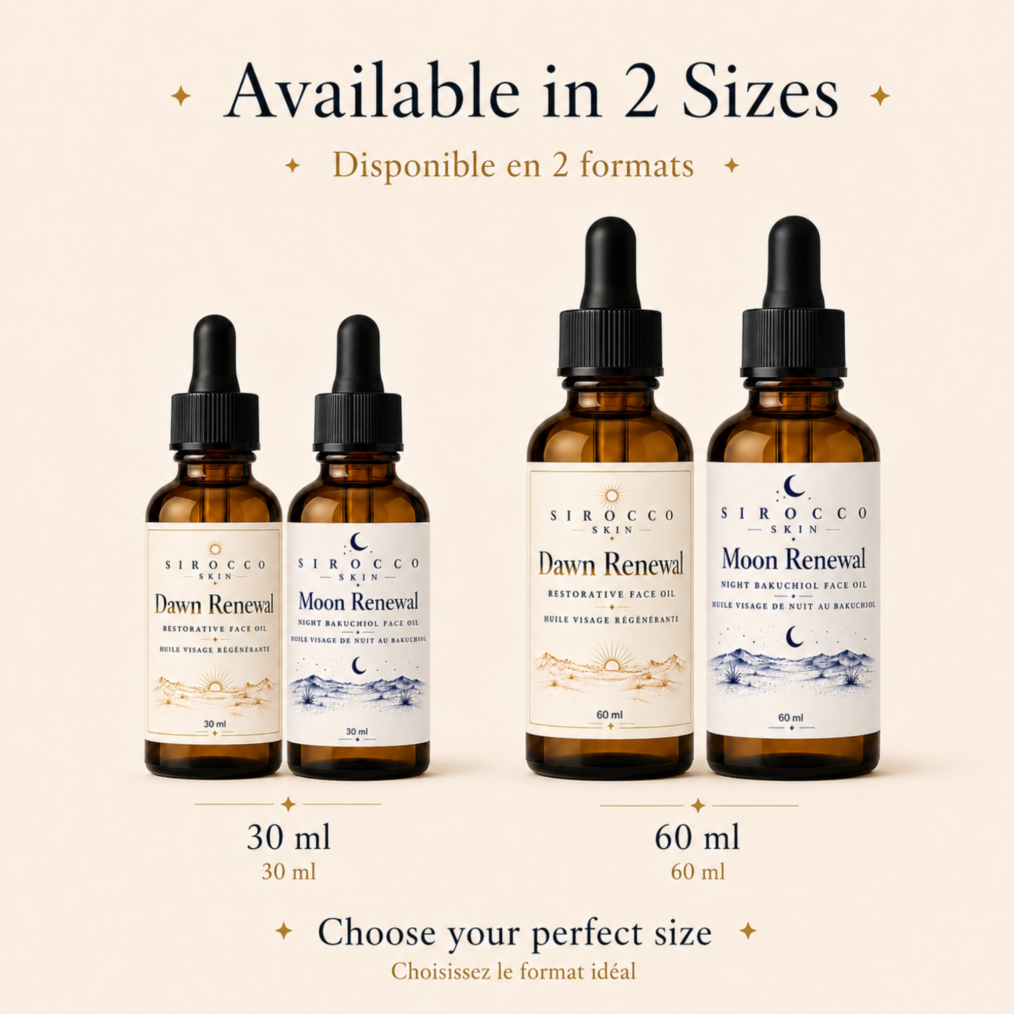 Dawn & Moon Bakuchiol Renewal Duo – Day + Night Face Oil Set