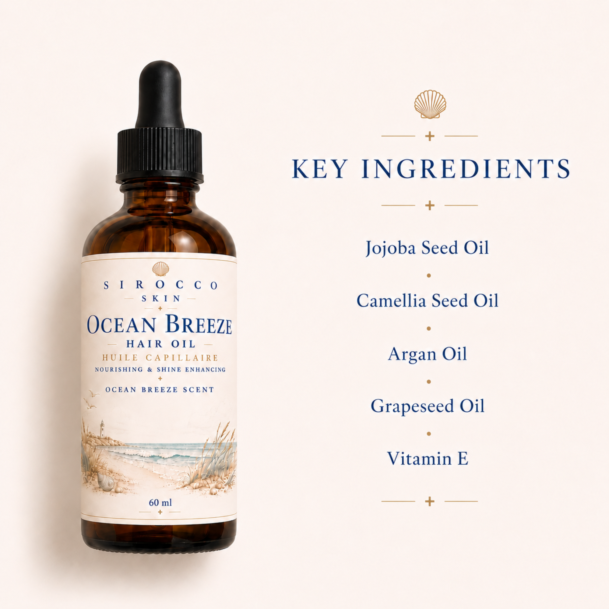 Ocean Breeze Hair Oil – Nourishing & Shine Enhancing