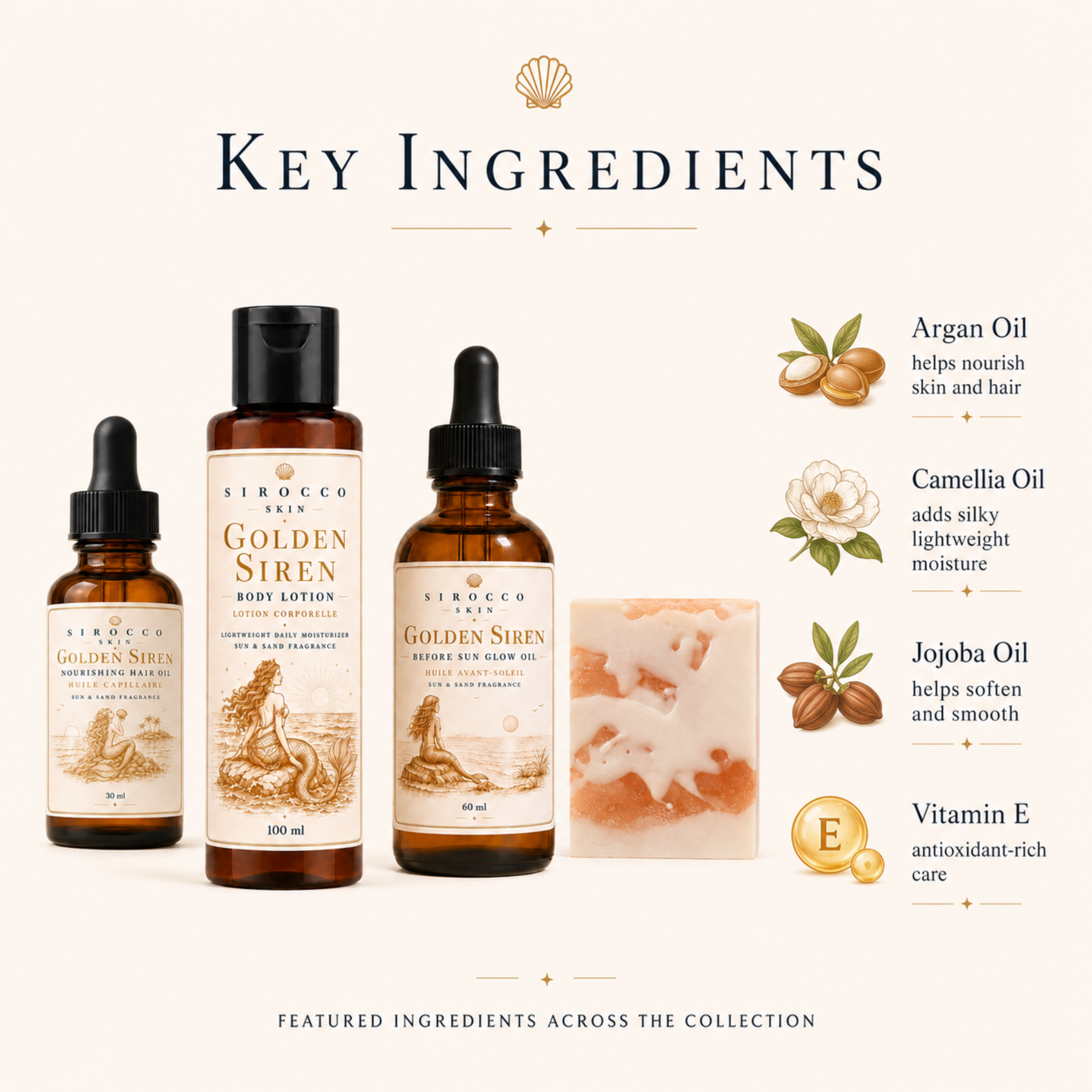 Golden Siren Sun-Kissed Body Care Ritual Set – 4-Piece Gift Set